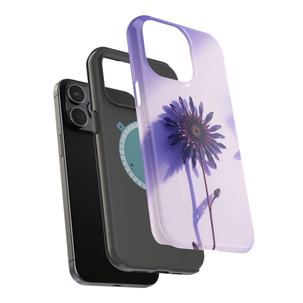 iPhone Indigo And Violet Dried Flower Flat Lay Soft iPhone Finish · iPhone Case