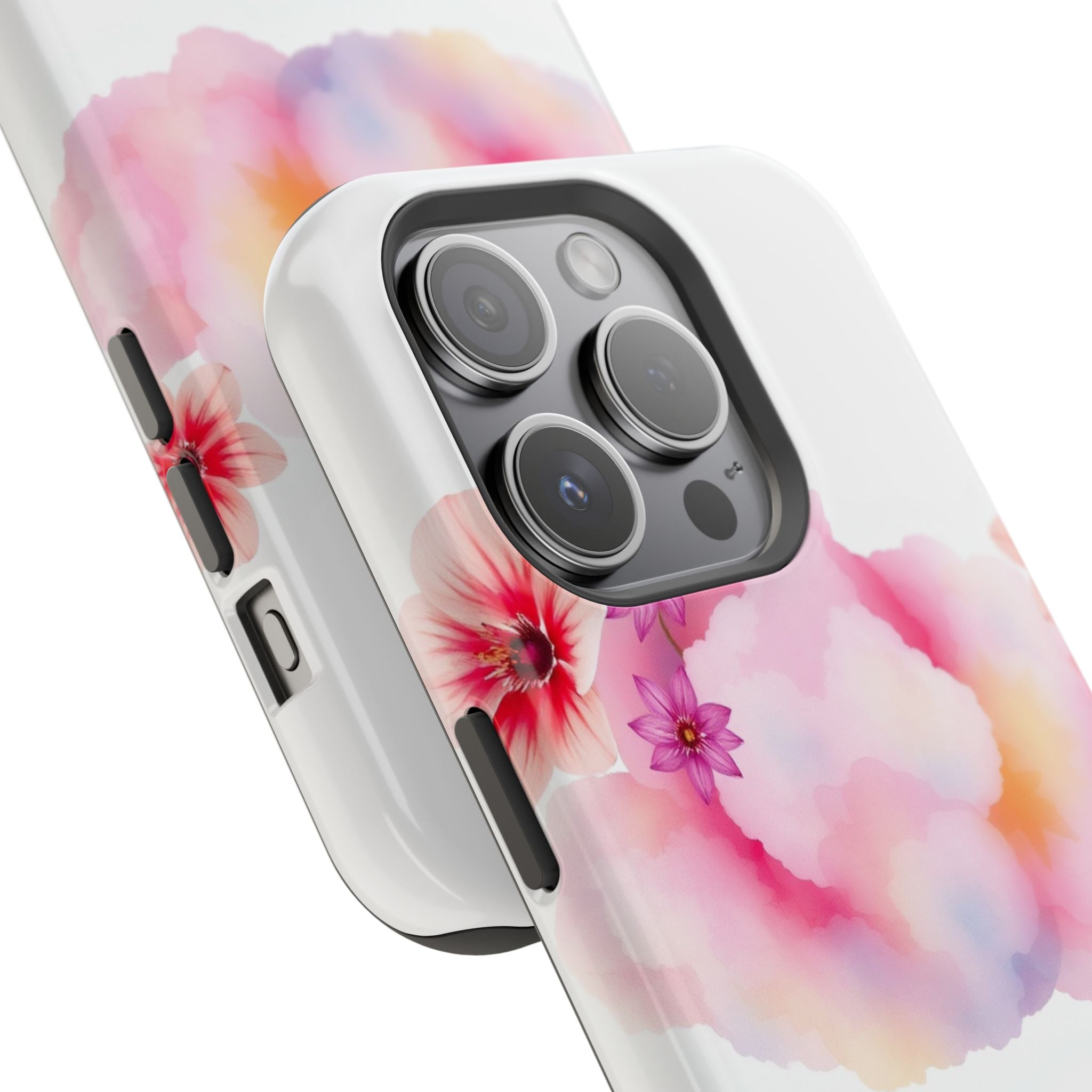 iPhone Pastel Floral Cloud Vibrant Watercolor Carry Case Slim Snap Case · iPhone