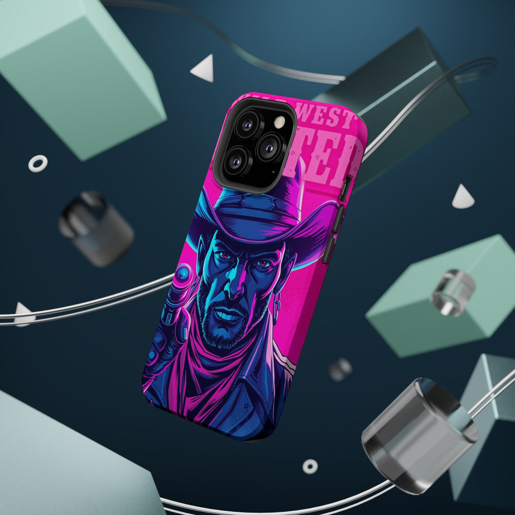 iPhone Wild West Wanted Neon Cyberpunk Slim Everyday Designer Case · iPhone Case
