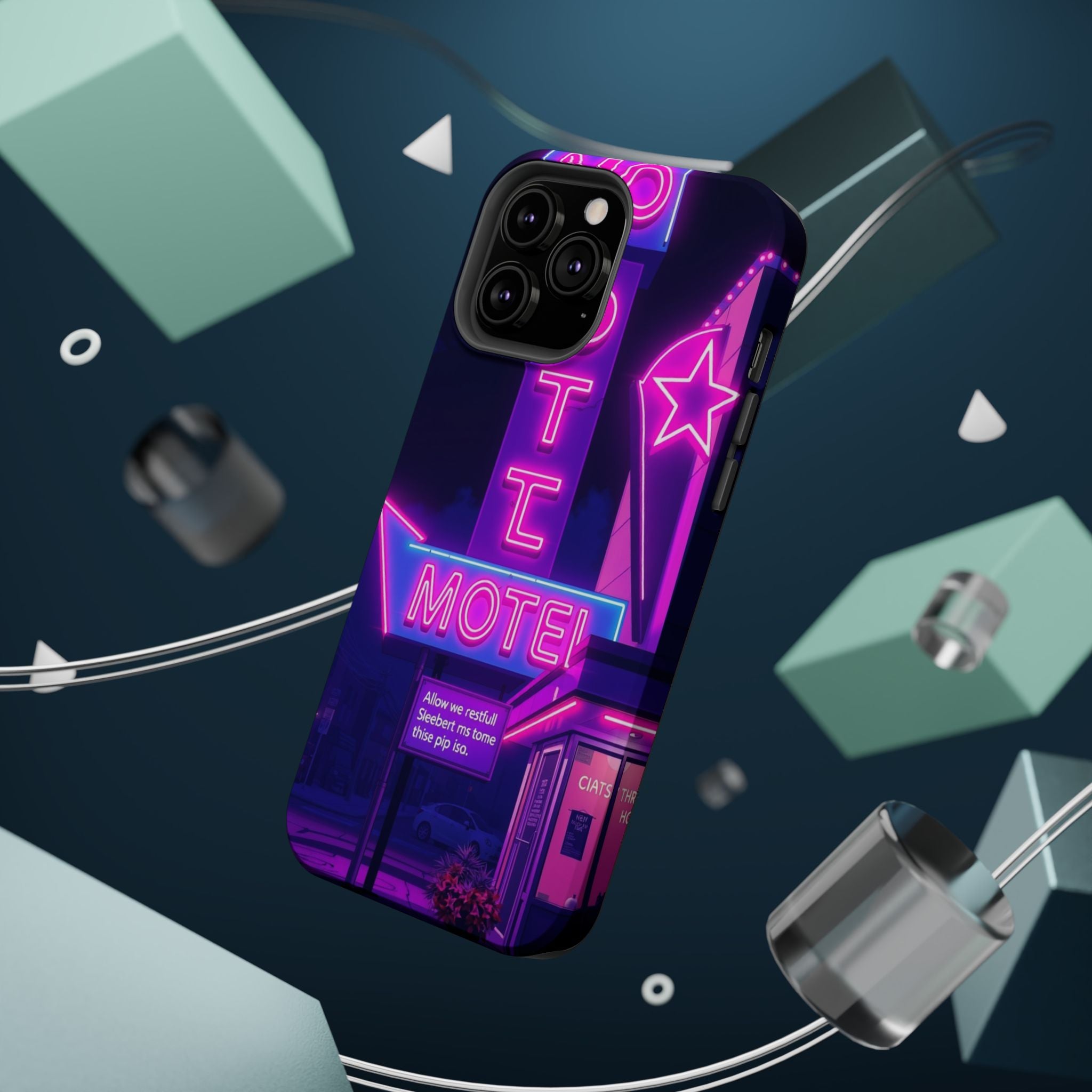 iPhone Neon Sign Motel Enchanted Art Slim Everyday Designer Case · iPhone Case