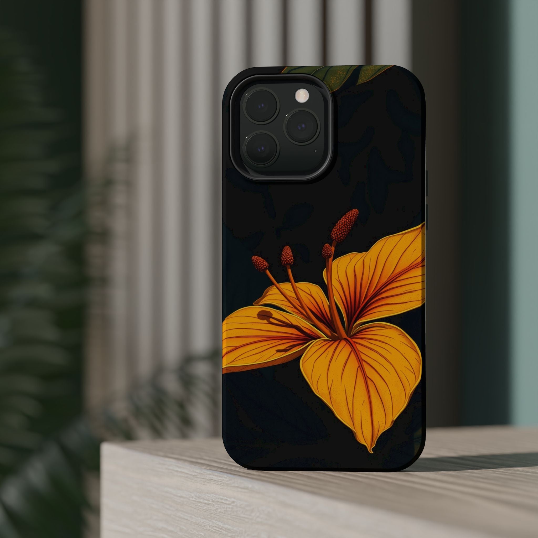 iPhone Earthy Tropical Bloom Design Artistic Everyday Cas Slim Snap Case · iPhon