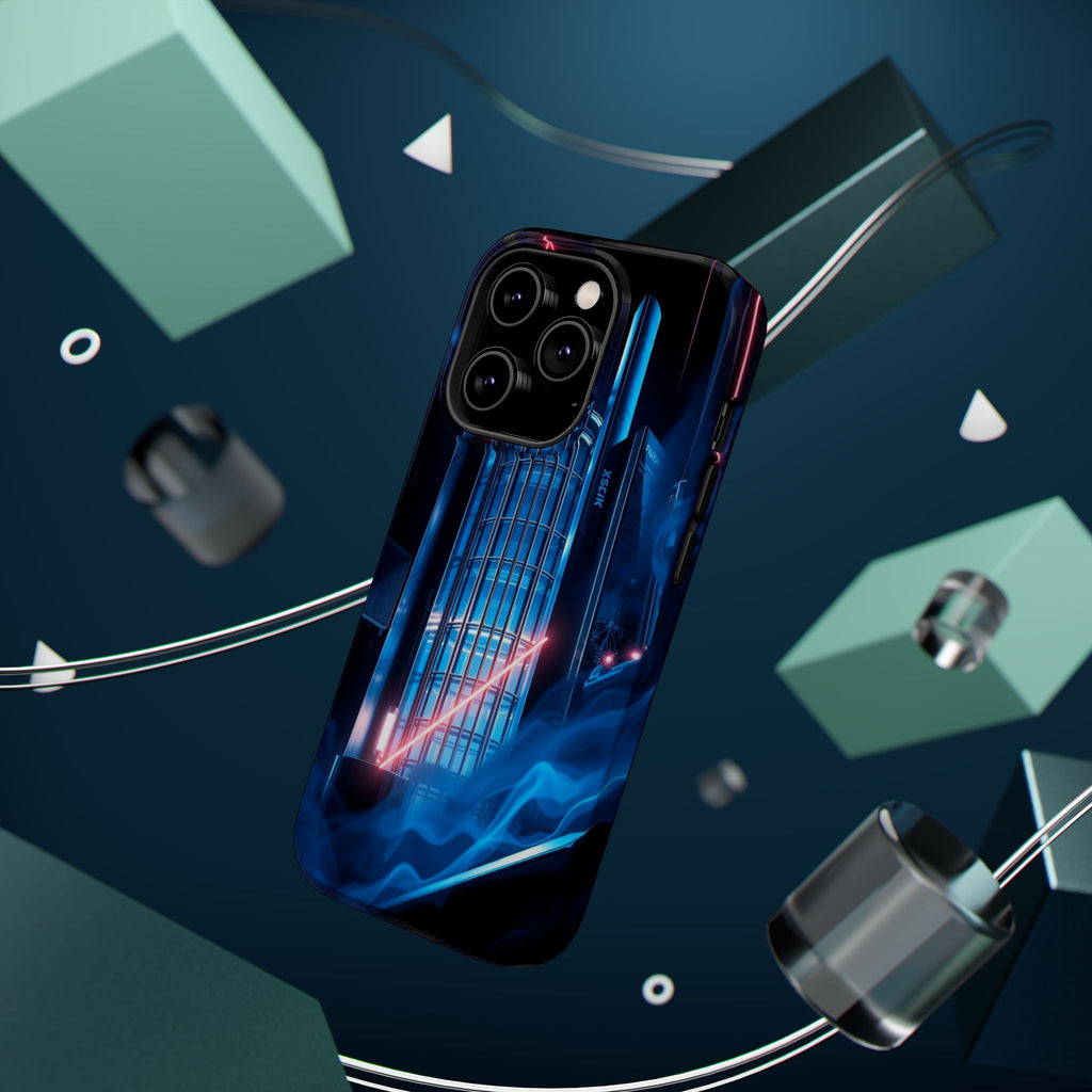 iPhone Midnight Blue And Silver Bauhaus Composition Slim Snap Case · iPhone Case