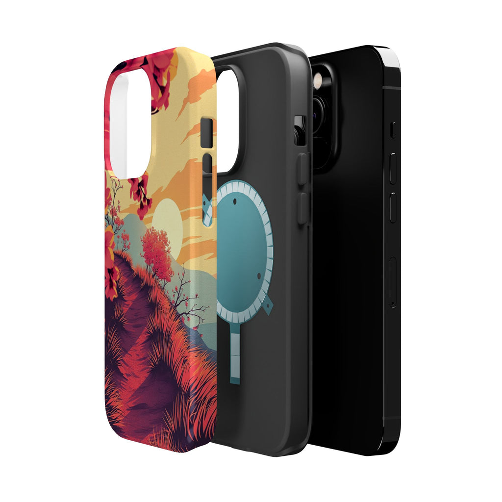 iPhone Sunset Amber And Peach Blossom Trail Soft iPhone 15 Finish · iPhone Case