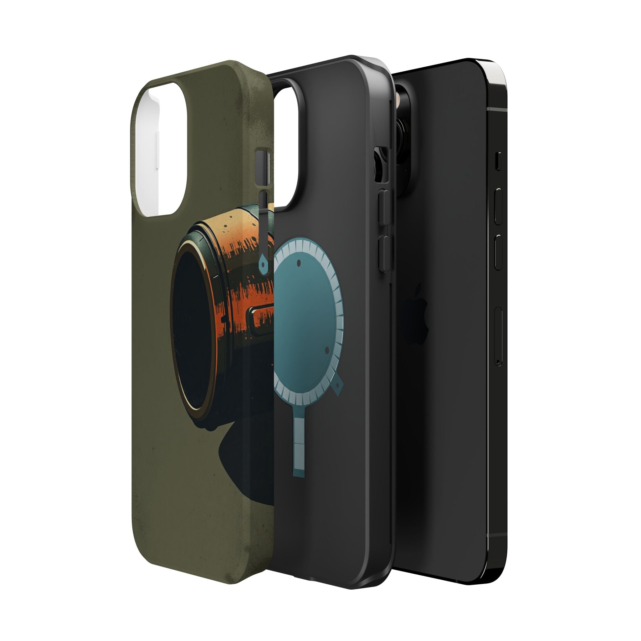 iPhone Charcoal And Copper Vintage Postcard Slim Everyday Designer Case · iPhone