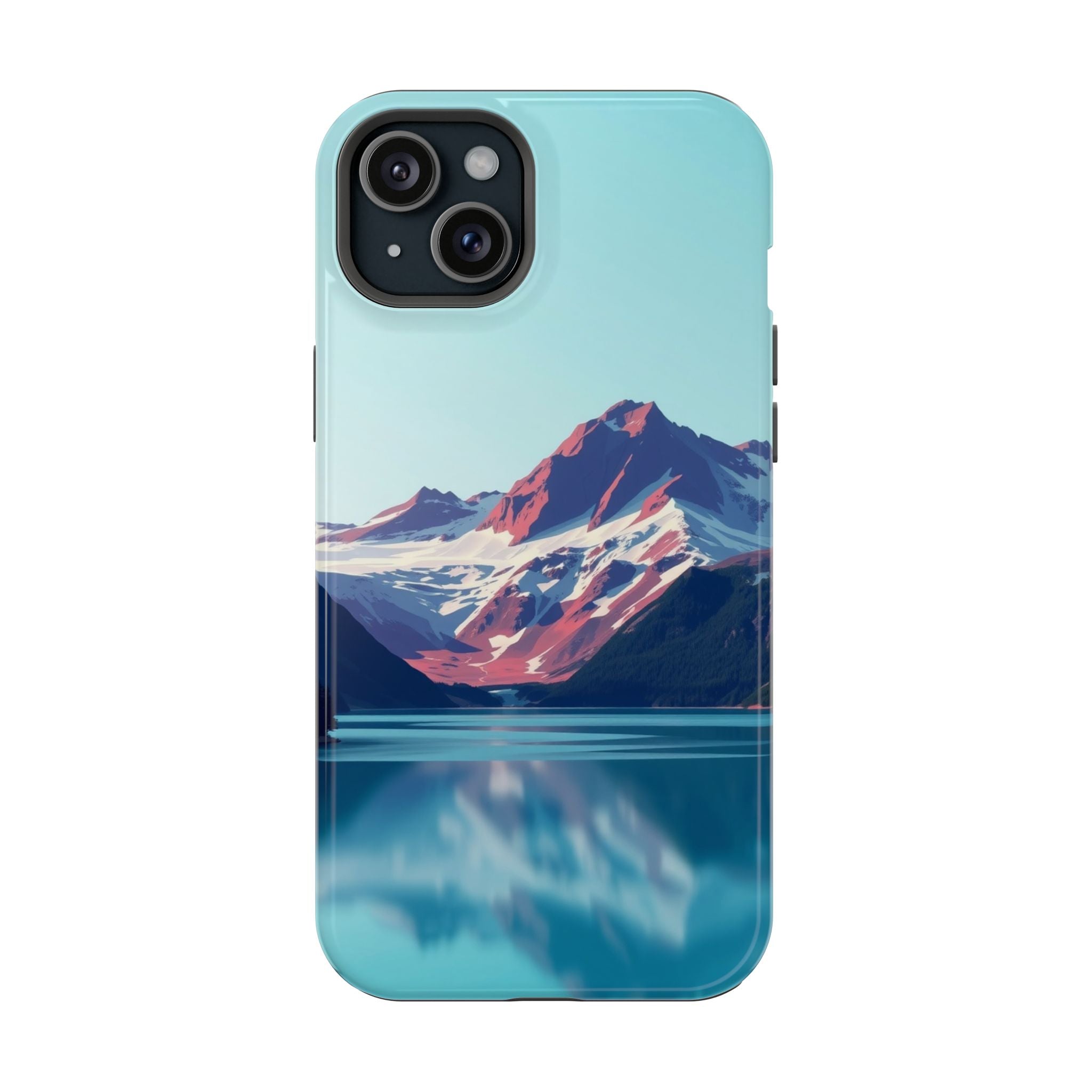iPhone Cyan And Magenta Glacier Lake Slim Everyday Designer Case · iPhone Case