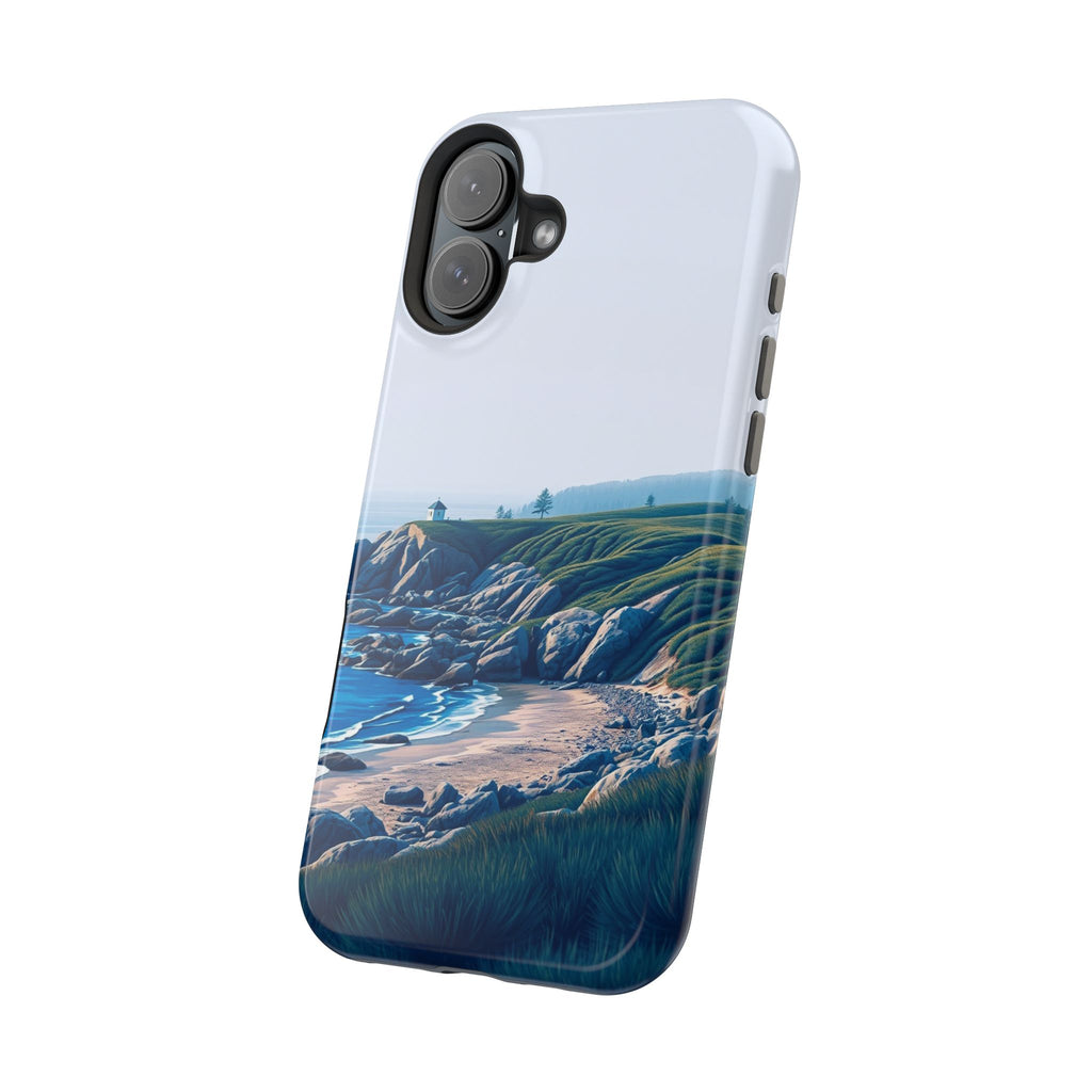 iPhone Midnight Blue And Silver Pebble Beach Soft iPhone 20 Finish · iPhone Case