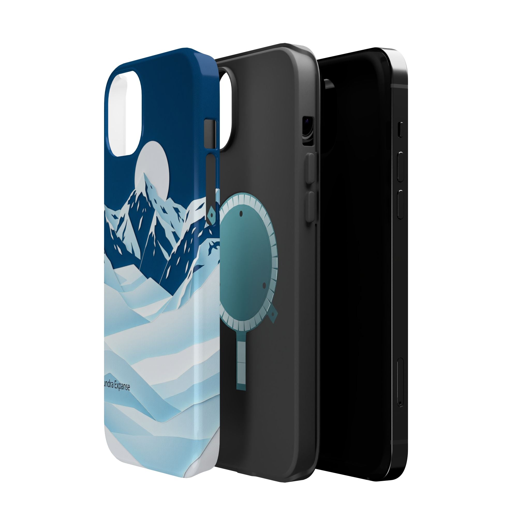 iPhone Midnight Blue And Silver Tundra Expanse Clean iPhone 12 Minimal · iPhone