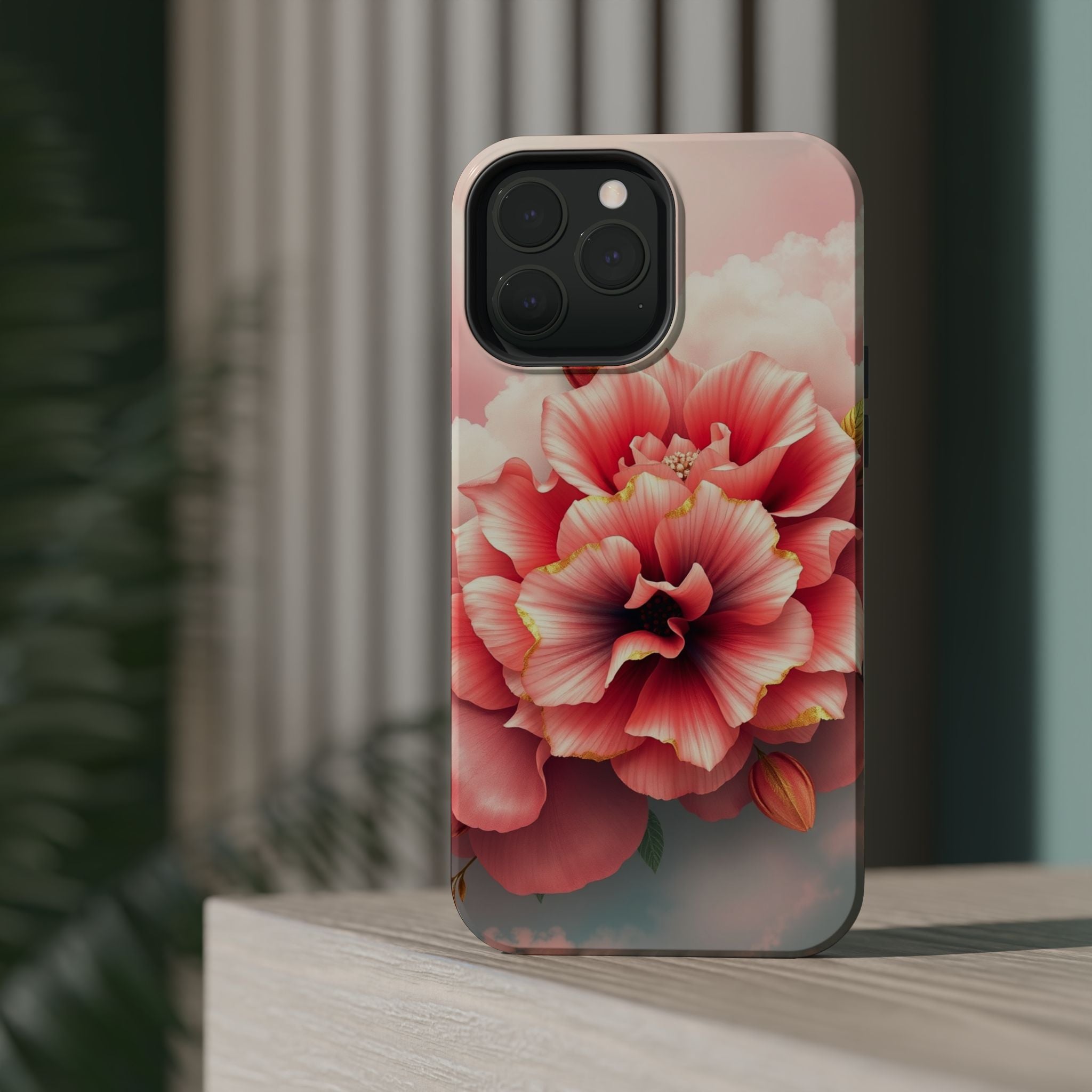iPhone Pastel Floral Cloud Gold Foil Luxury Slim iPhone Everyday · iPhone Case