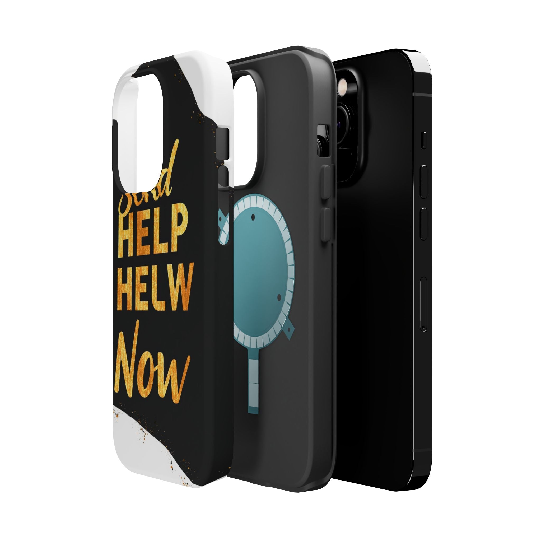 iPhone Send Help Now Enchanted Art Bold Modern Everyday Snap Case · iPhone Case