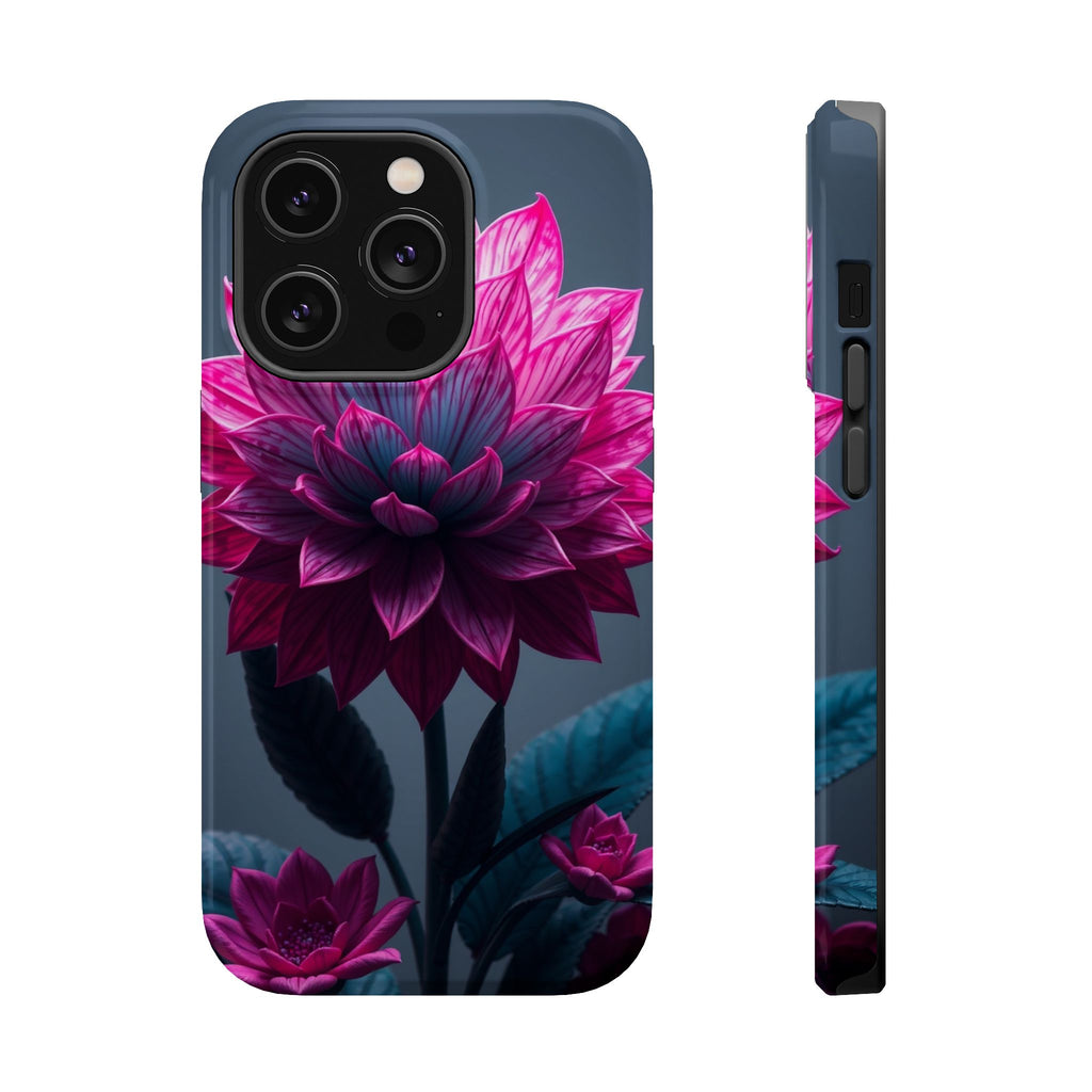 iPhone Cyan And Magenta Floral Dark Academia Slim iPhone Everyday · iPhone Case