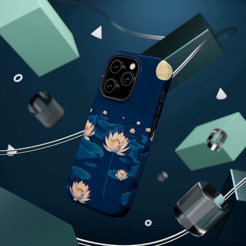 iPhone Midnight Blue And Silver Lotus Pond Slim iPhone Everyday · iPhone Case