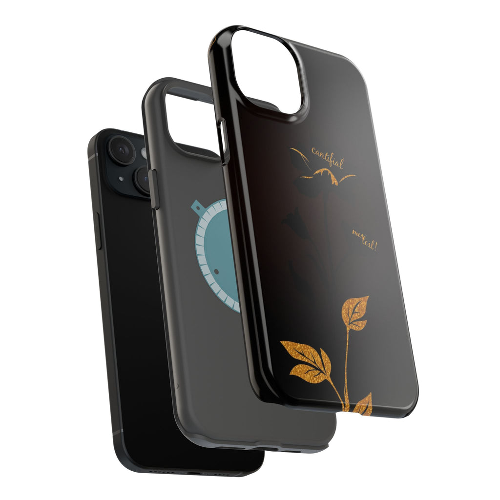 iPhone Earthy Floral Silhouette Design Slim Everyday Designer Case · iPhone Case