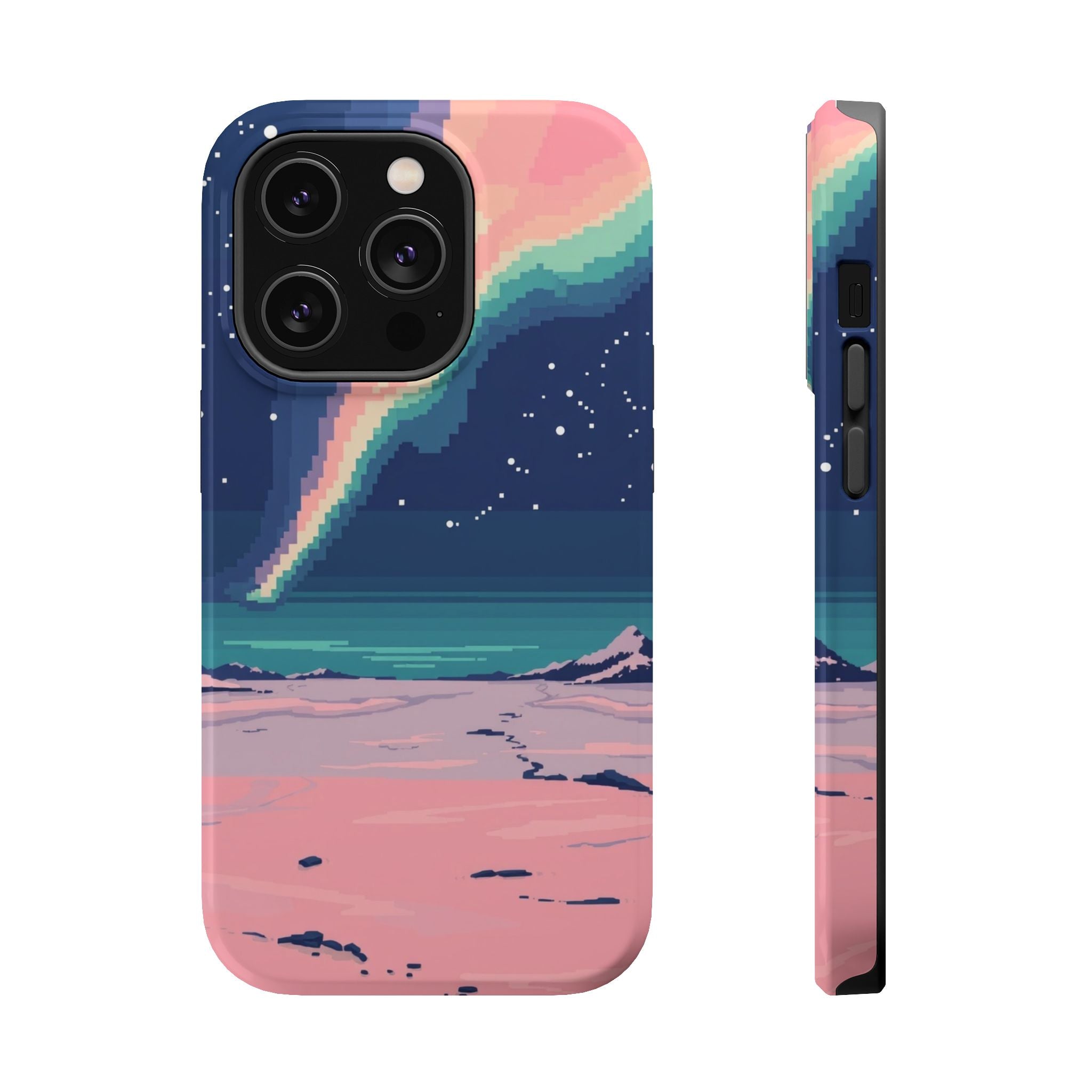 iPhone Mint And Blush Northern Lights Slim Everyday Designer Case · iPhone Case