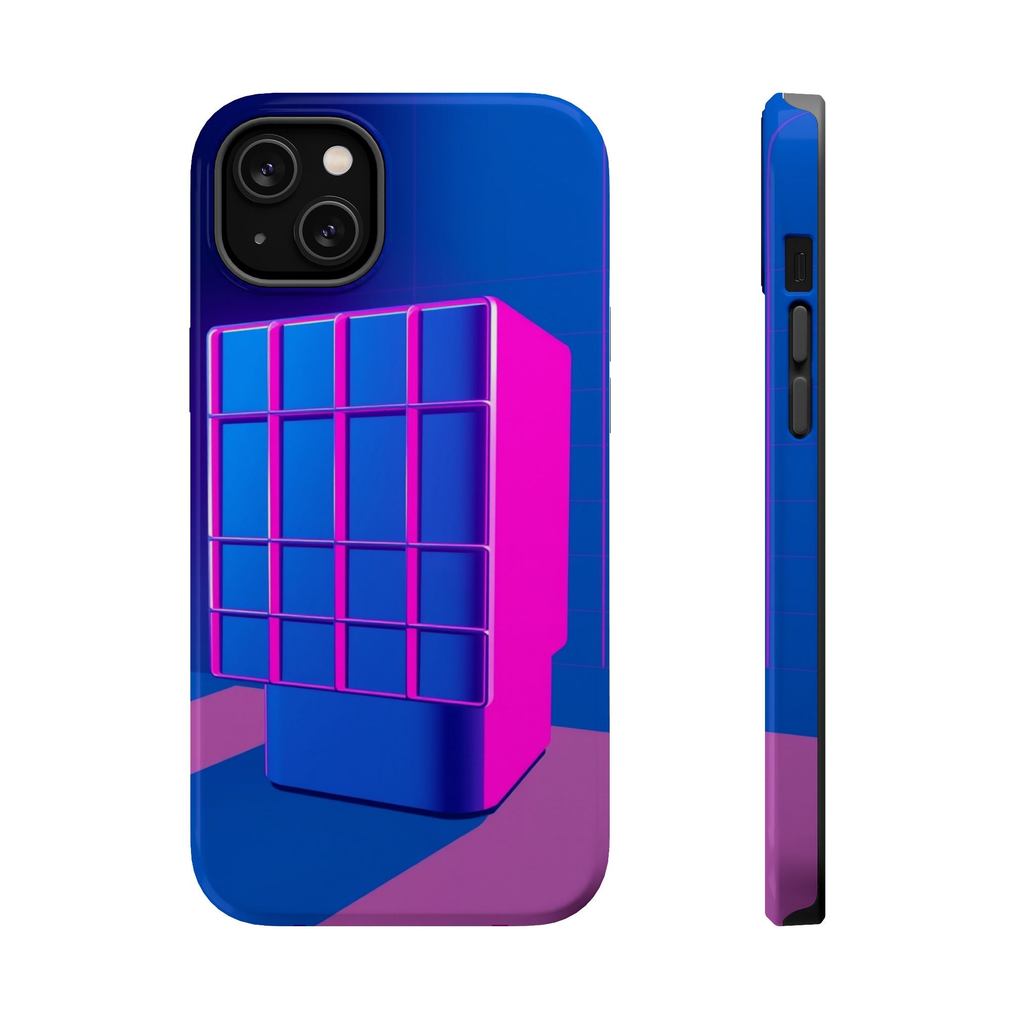 iPhone Earthy 80s Grid Synthwave Design Slim Everyday Designer Case · iPhone Cas