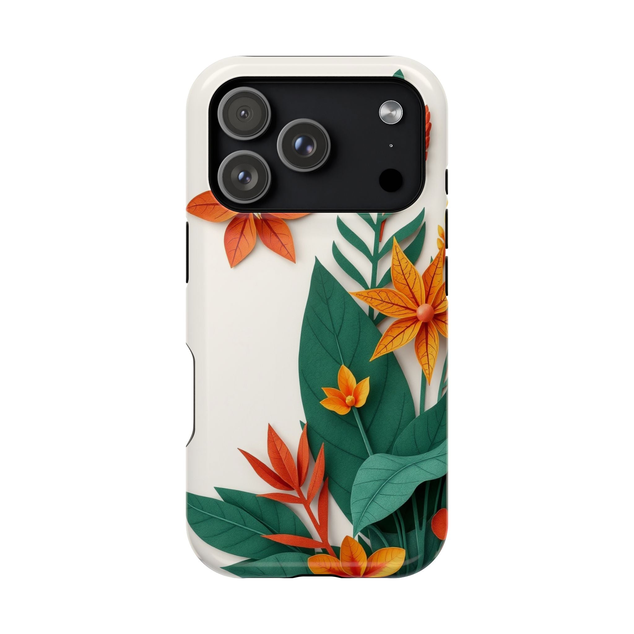 iPhone Jungle Floral Paper Cut Art Bold Modern Everyday Snap Case · iPhone Case