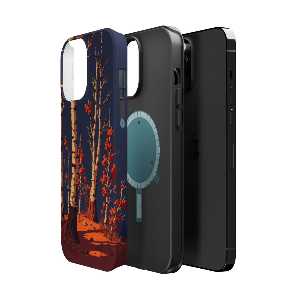 iPhone Birch Grove Pixel Art -Bit Bold Modern Everyday Snap Case · iPhone Case