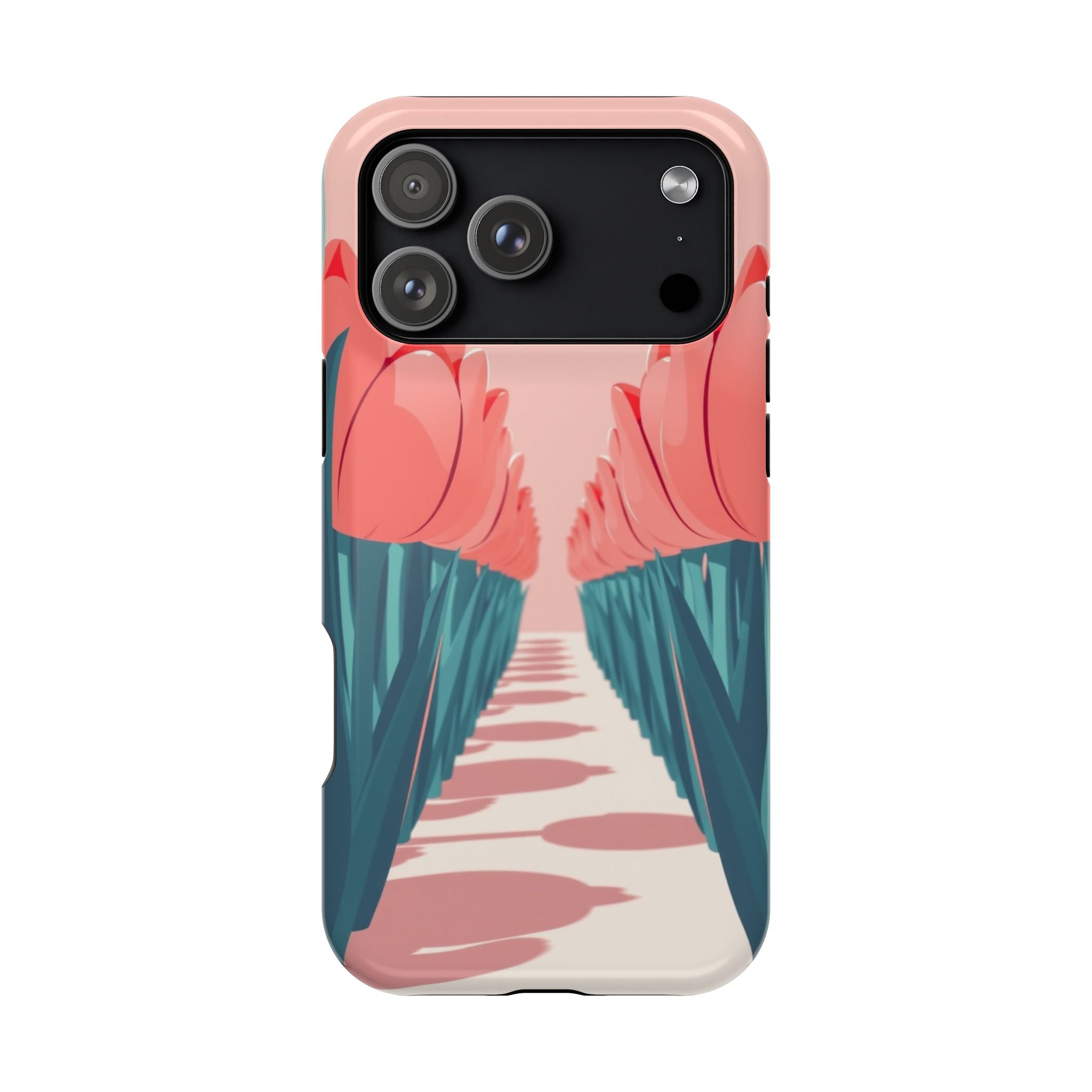 iPhone Tulip Row Pastel Kawaii Slim Everyday Designer Case · iPhone Case