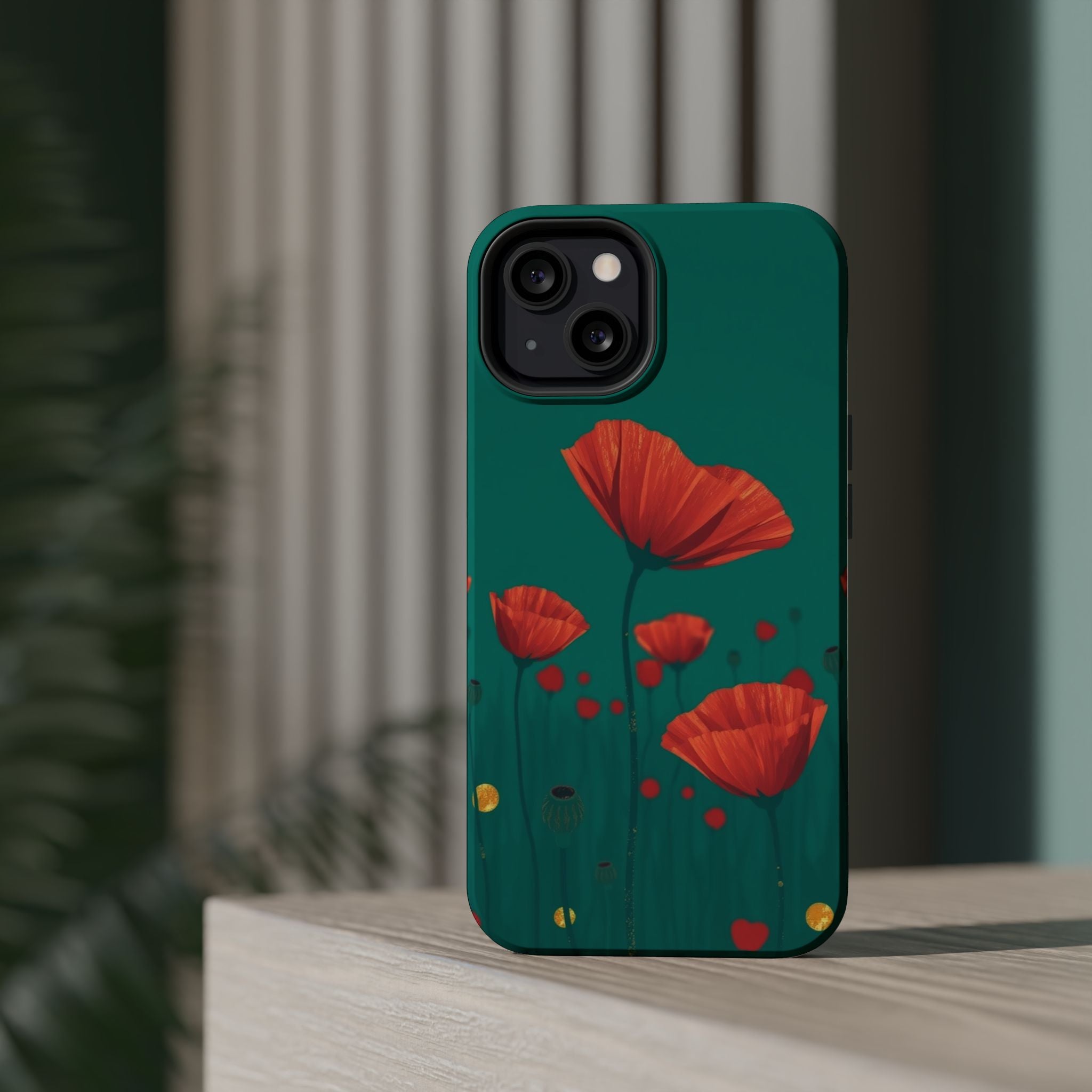 iPhone Earthy Poppy Field Design Bold Modern Everyday Snap Case · iPhone Case