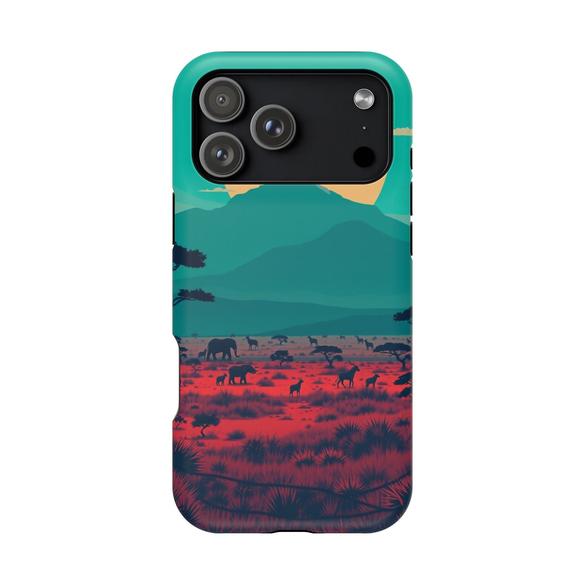 iPhone Savanna Horizon Vintage Retro Poster Slim iPhone Everyday · iPhone Case