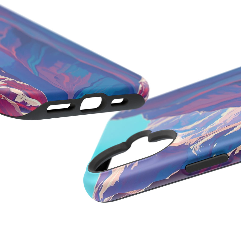 iPhone Cyan And Magenta Canyon Wall Slim Everyday Designer Case · iPhone Case