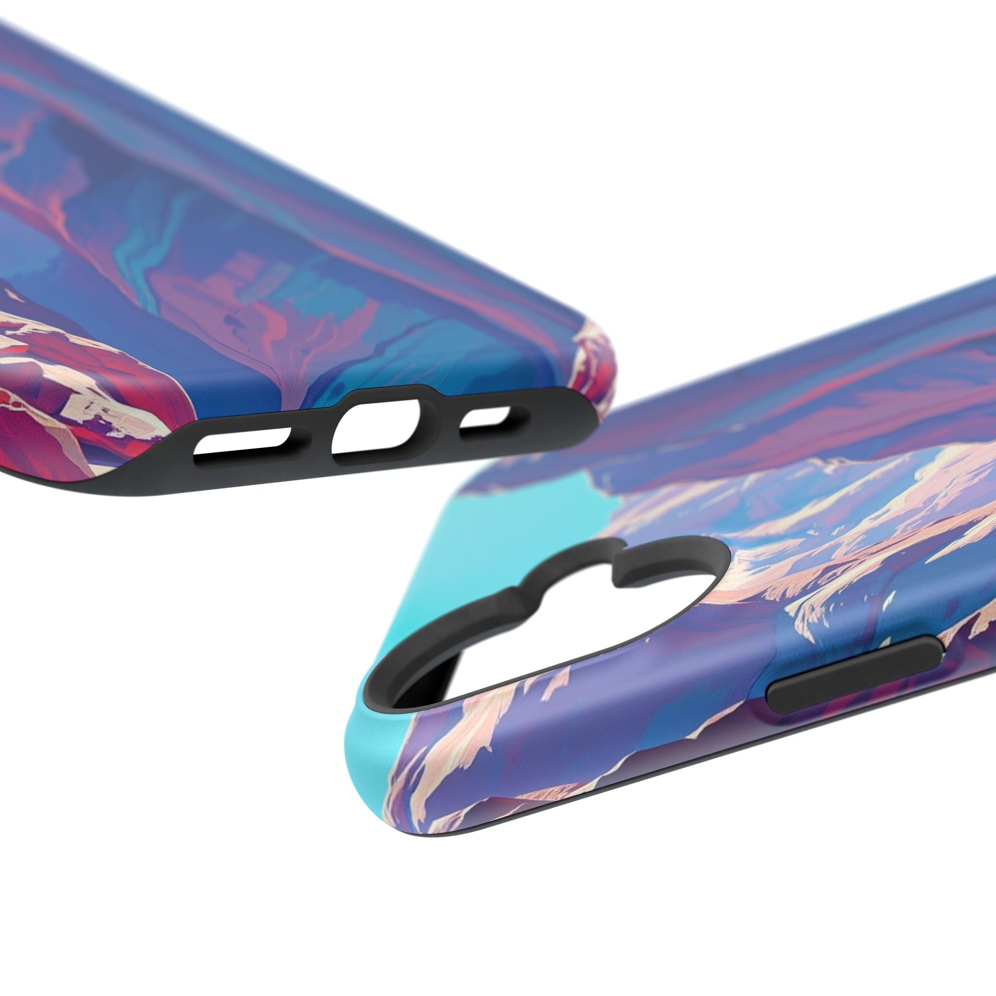 iPhone Cyan And Magenta Canyon Wall Slim Everyday Designer Case · iPhone Case