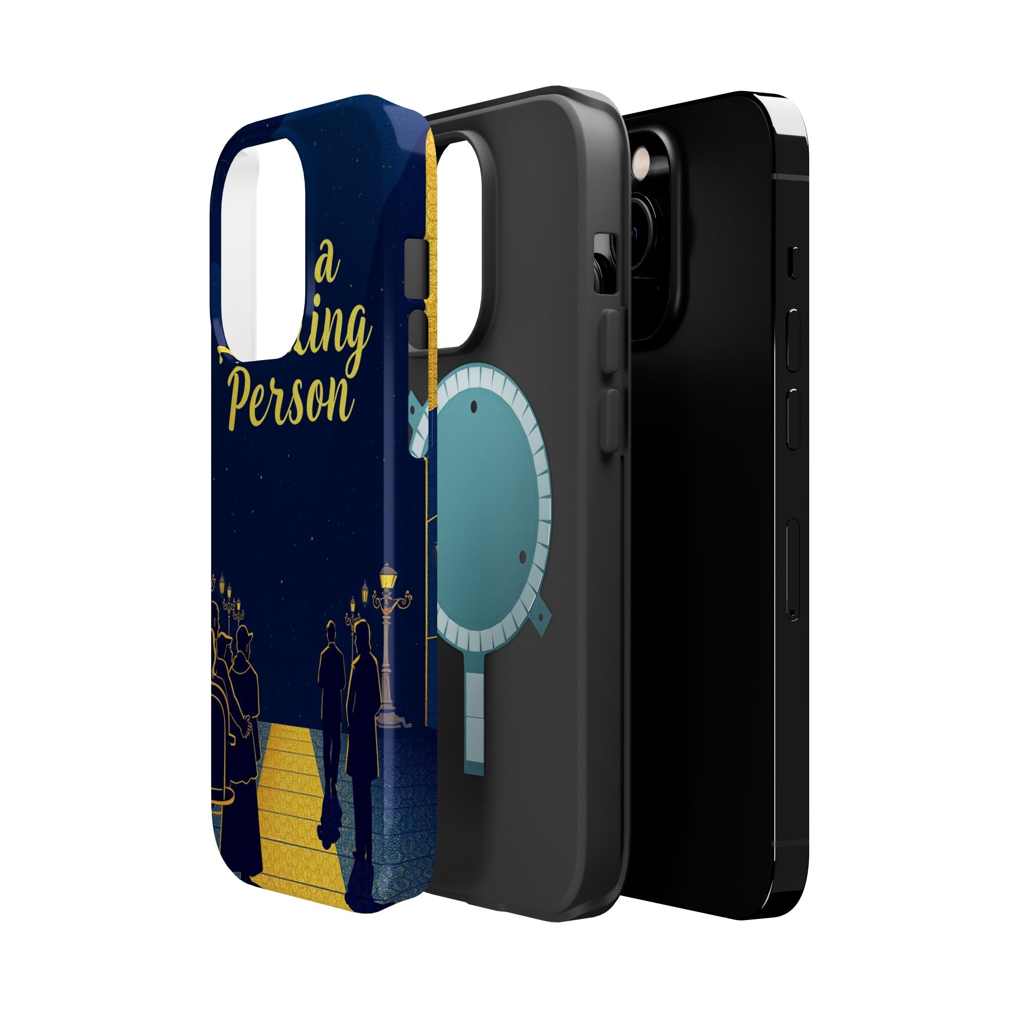 iPhone Midnight Blue And Silver Not a Morning Person Slim Snap Case · iPhone Cas