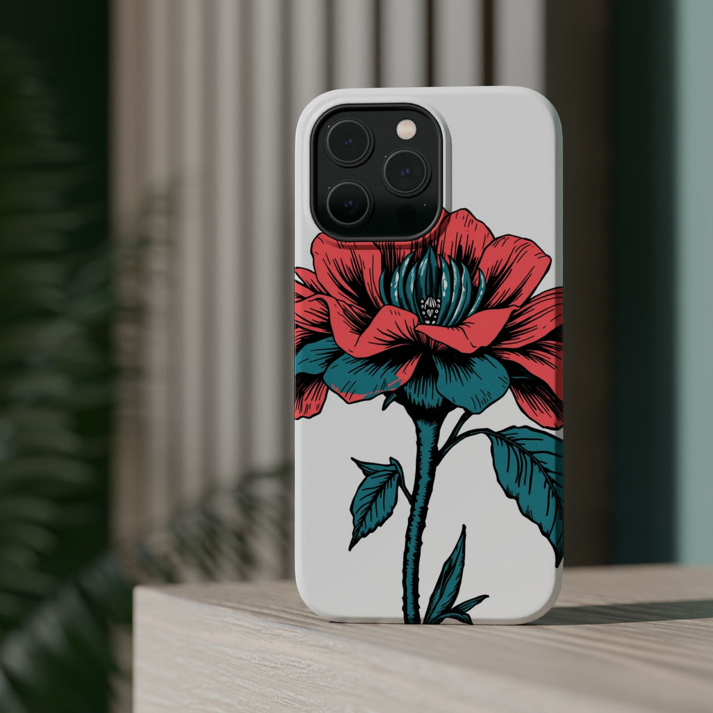 iPhone Garden Party Bloom Dark Gothic Ink Slim Snap Case · iPhone Case