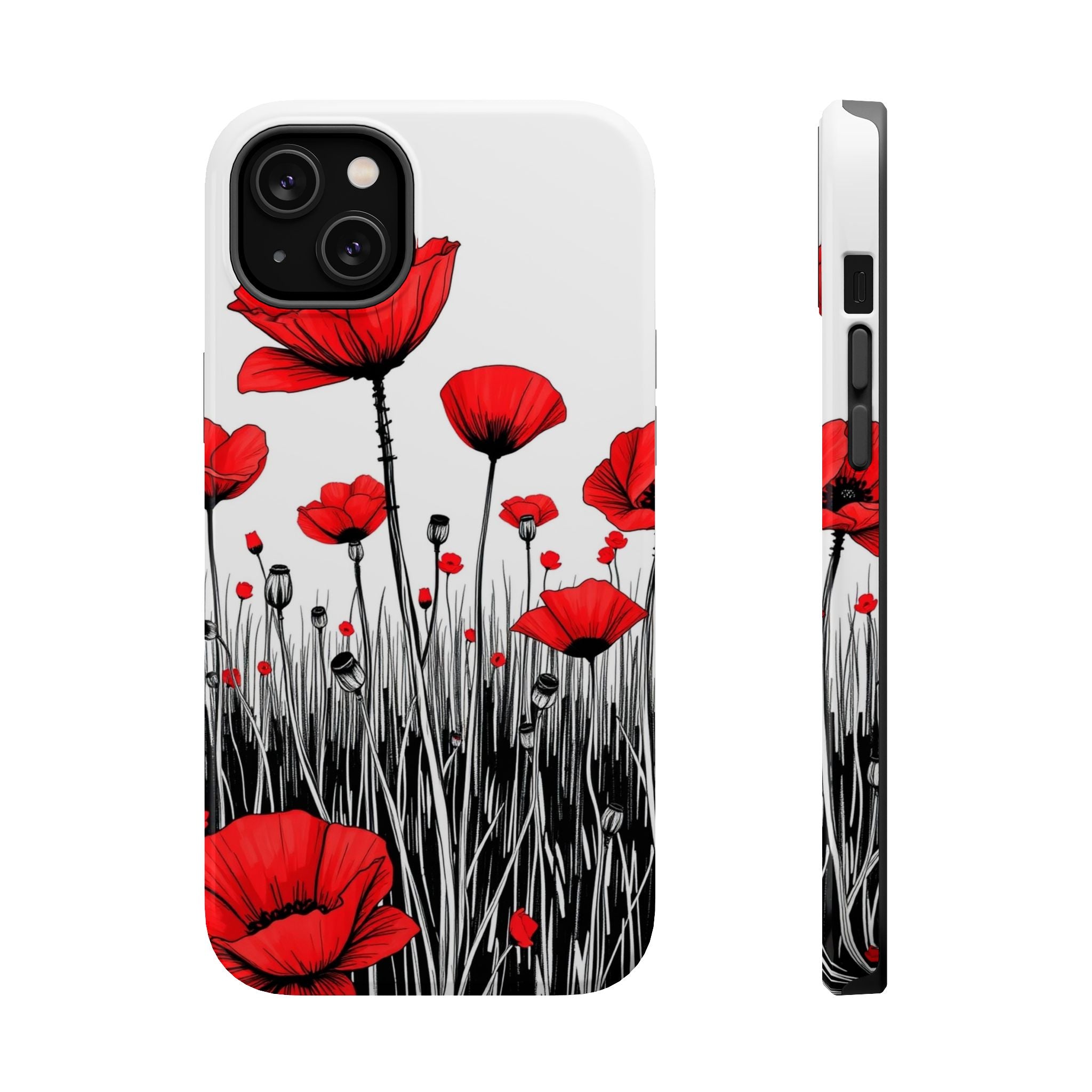 iPhone Poppy Field Cinematic Art Bold Modern Everyday Snap Case · iPhone Case
