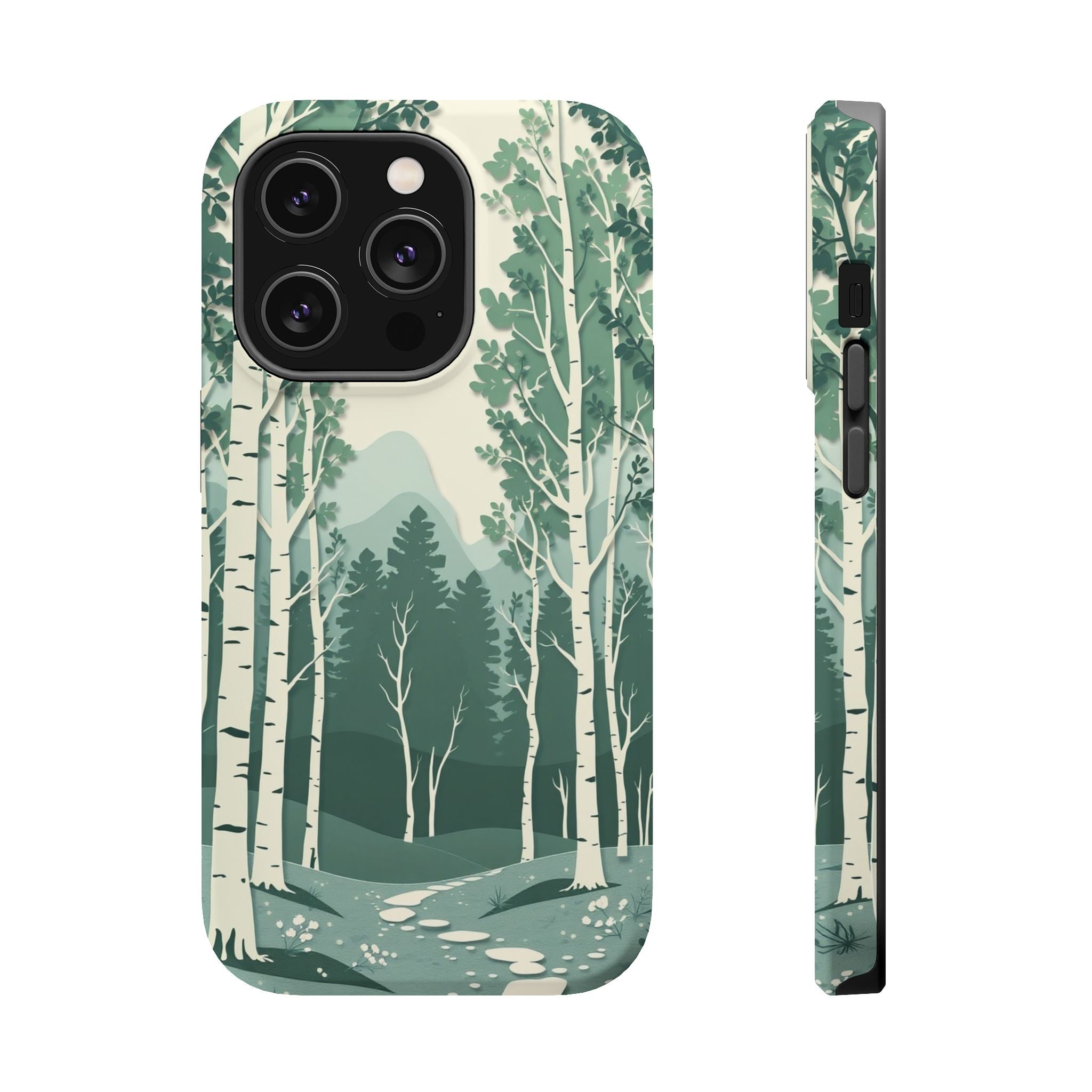 iPhone Birch Grove Paper Cut Art Bold Modern Everyday Snap Case · iPhone Case