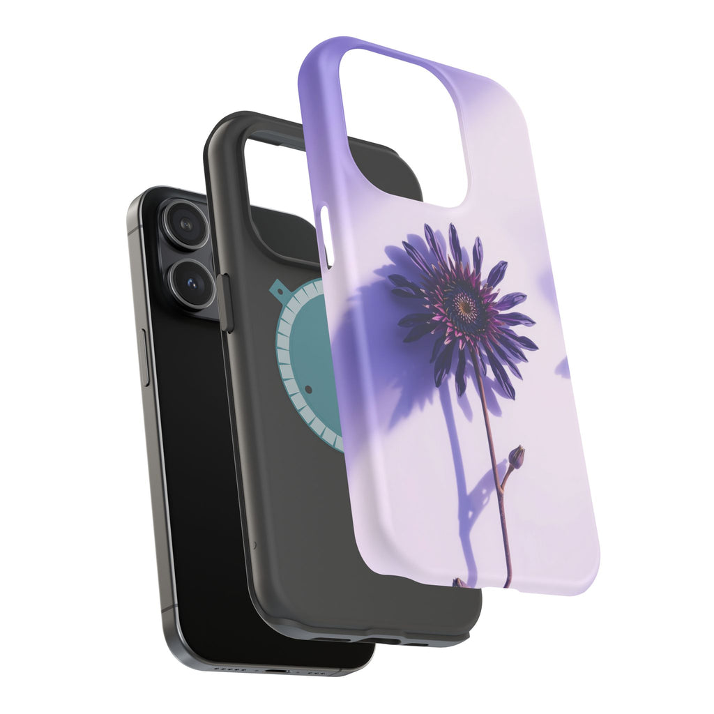 iPhone Indigo And Violet Dried Flower Flat Lay Soft iPhone Finish · iPhone Case