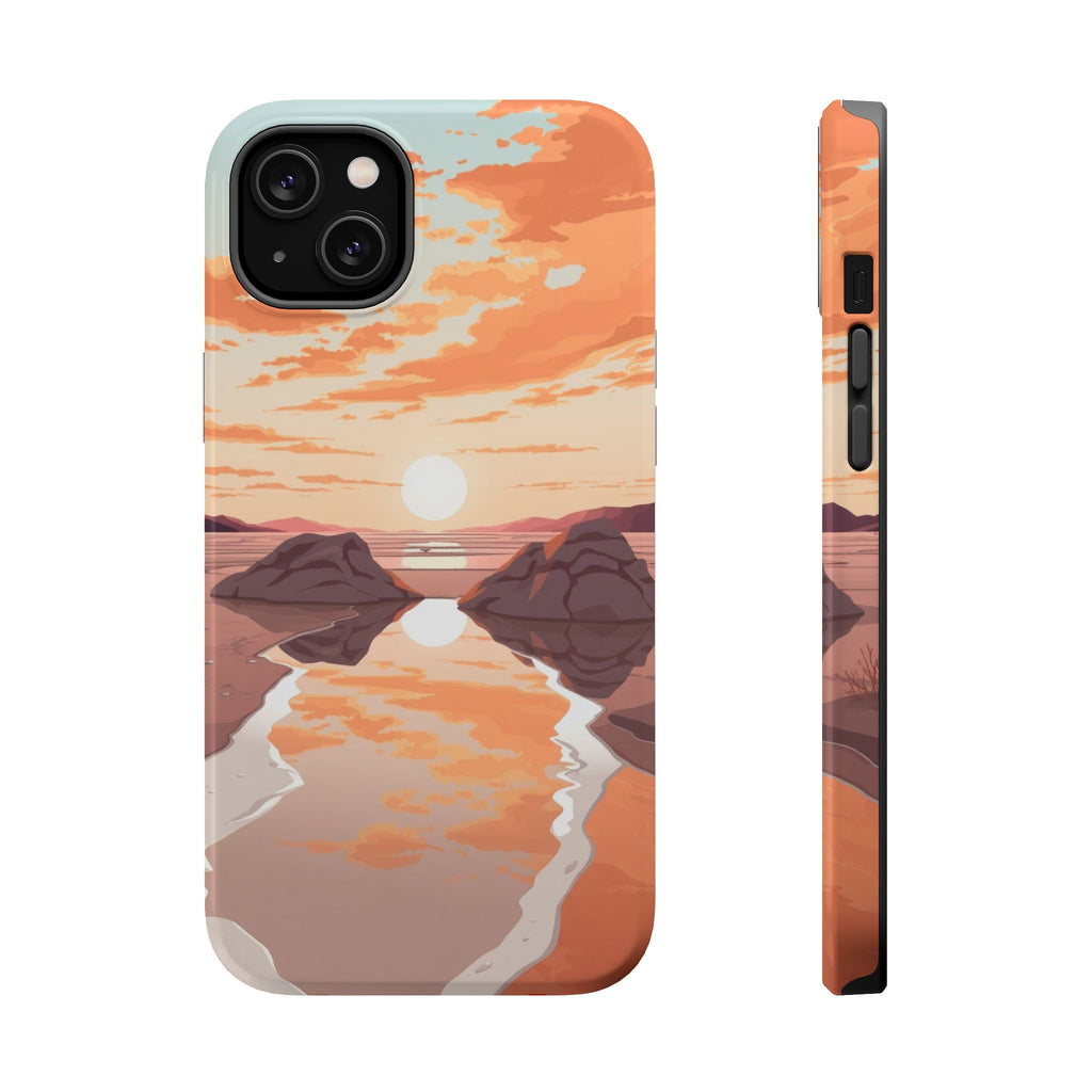 iPhone Sunset Amber And Peach Salt Flat Mirror Soft iPhone Finish · iPhone Case