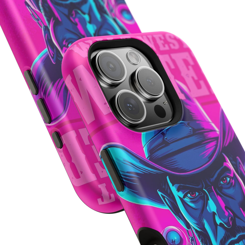 iPhone Wild West Wanted Neon Cyberpunk Slim Everyday Designer Case · iPhone Case