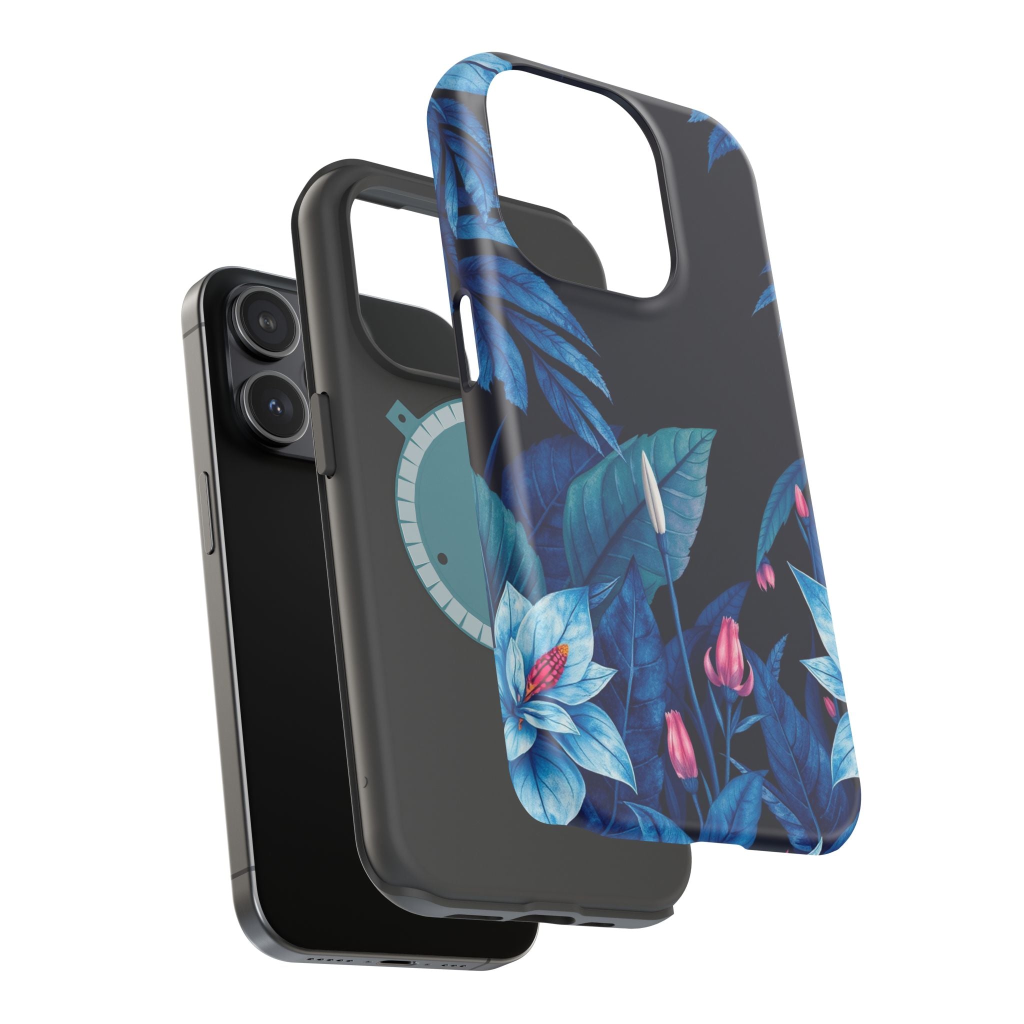 iPhone Serene Jungle Floral Design Clean Minimal Snap Cas Slim Snap Case · iPhon