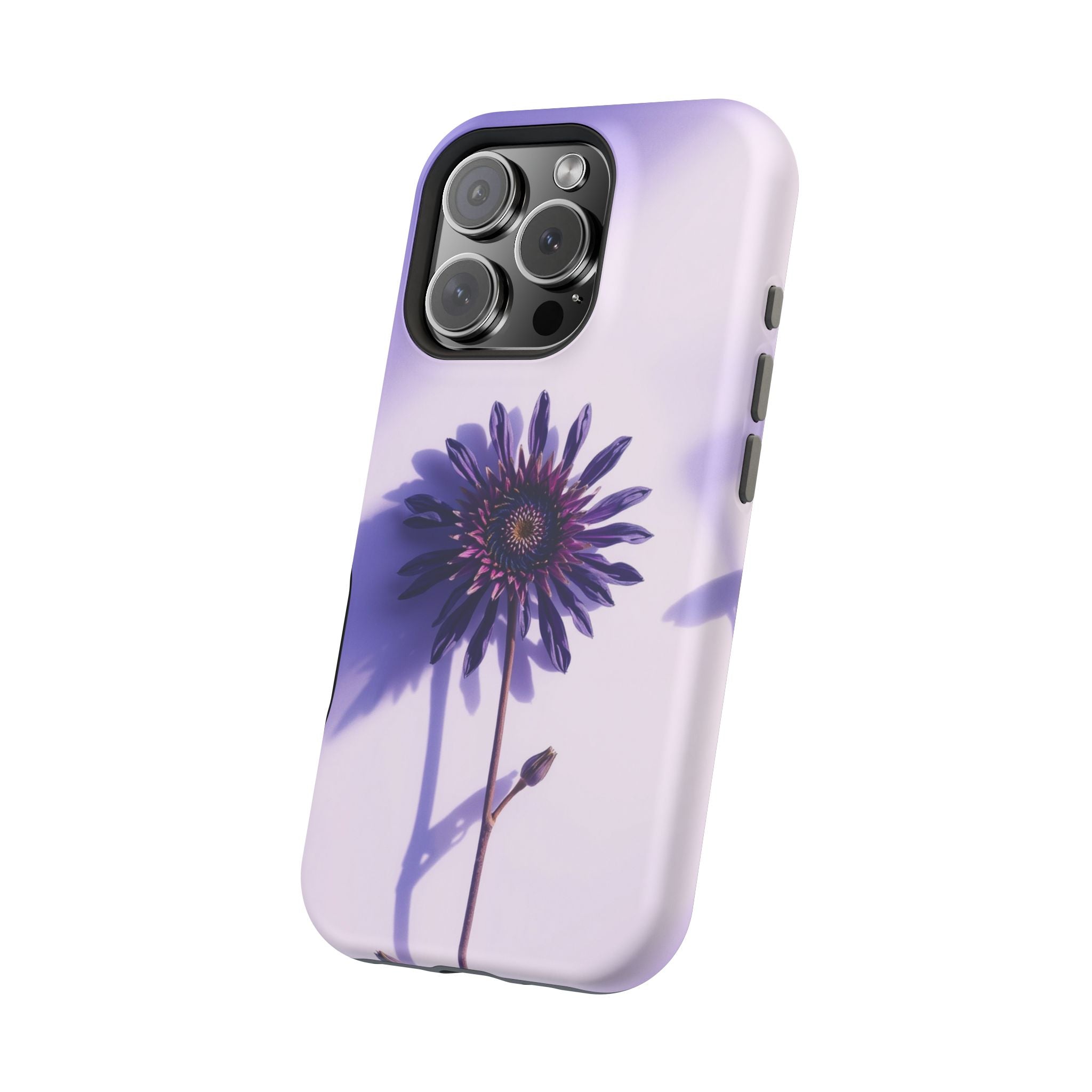 iPhone Indigo And Violet Dried Flower Flat Lay Soft iPhone Finish · iPhone Case