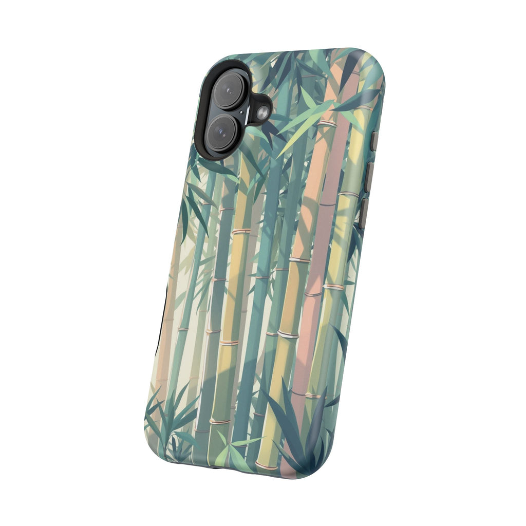 iPhone Mint And Blush Bamboo Grove Bold Modern Everyday Snap Case · iPhone Case
