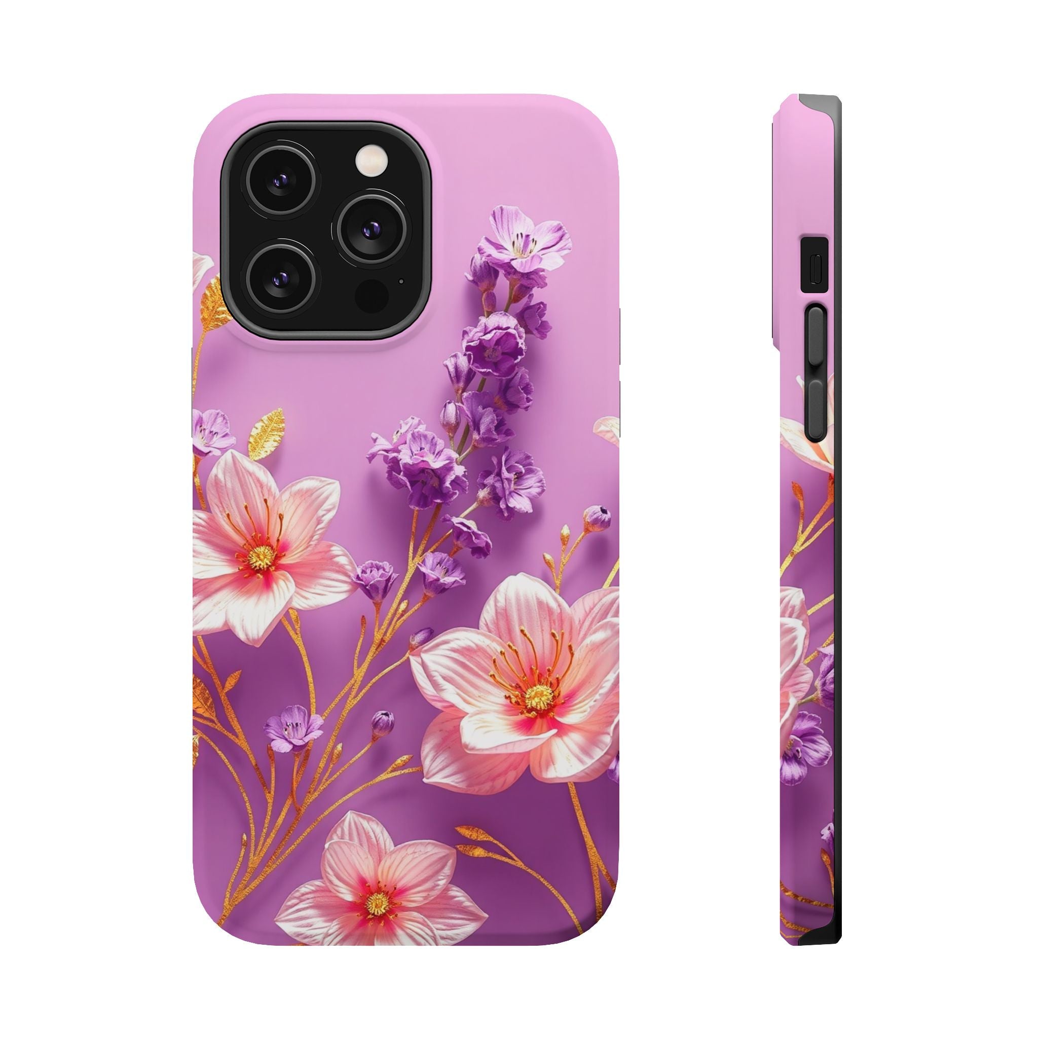iPhone Radiant Floral Gold Foil Design Slim Everyday Designer Case · iPhone Case