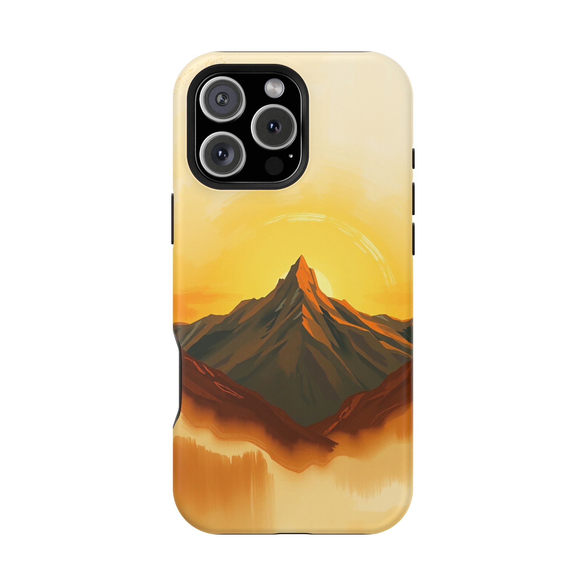 iPhone Mustard And Rust Mountain at Sunrise Slim iPhone Everyday · iPhone Case