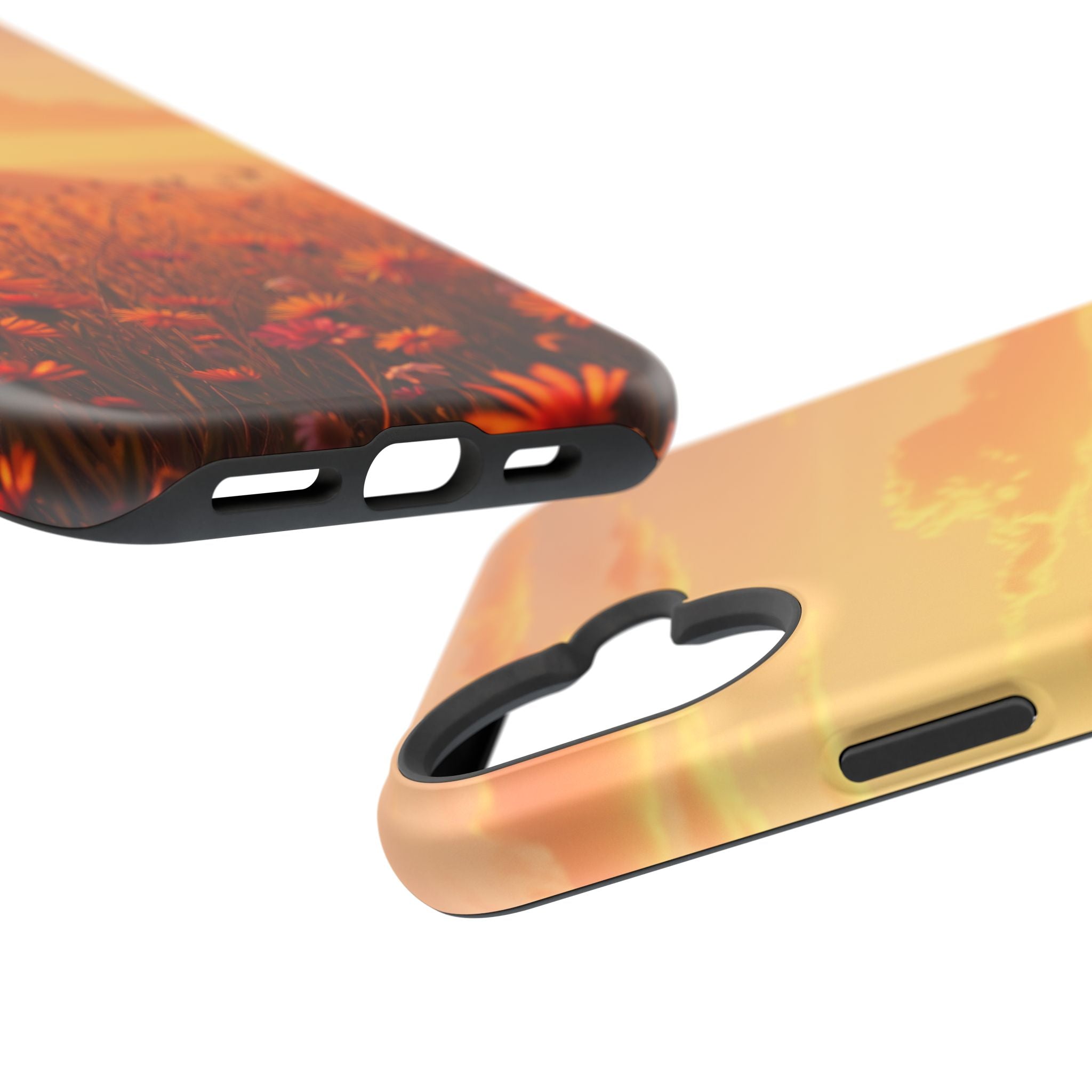 iPhone Sunset Amber And Peach Wildflower Field Soft iPhone Finish · iPhone Case