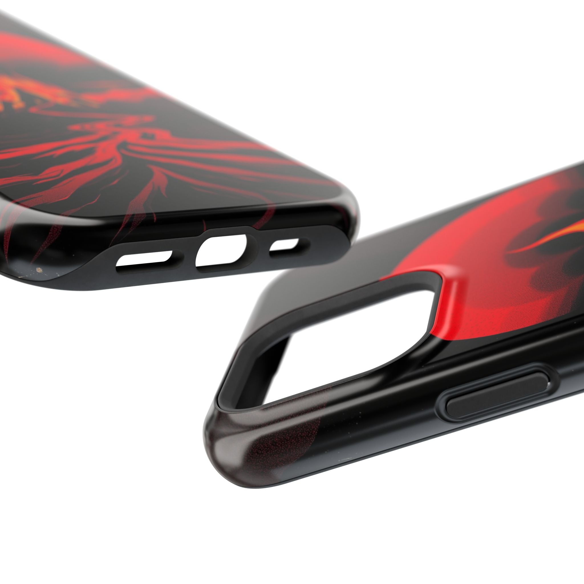 iPhone Black And Crimson Wildfire Glow Slim Everyday Designer Case · iPhone Case
