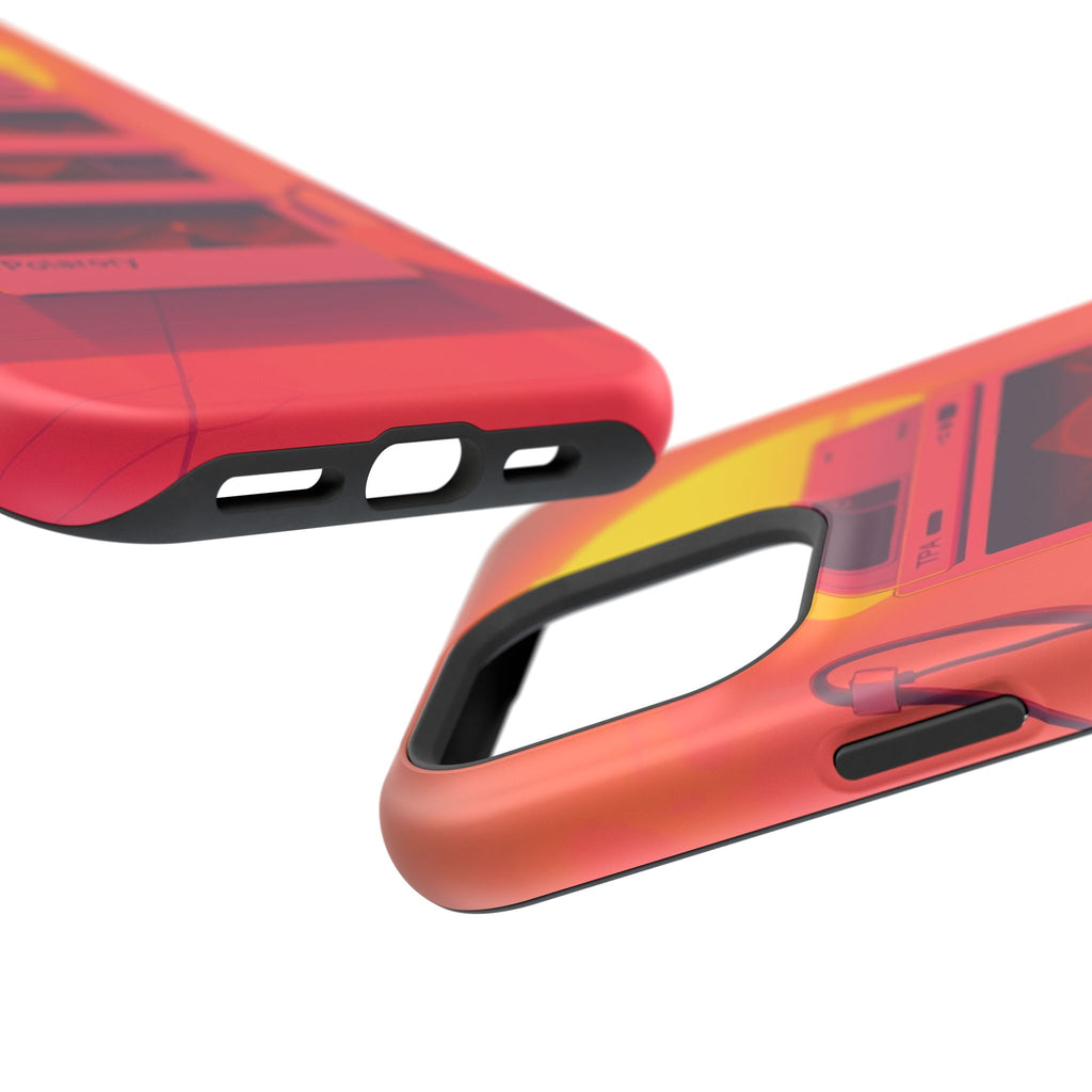 iPhone Polaroid Stack Memory Neon Cyberpunk Slim Everyday Designer Case · iPhone