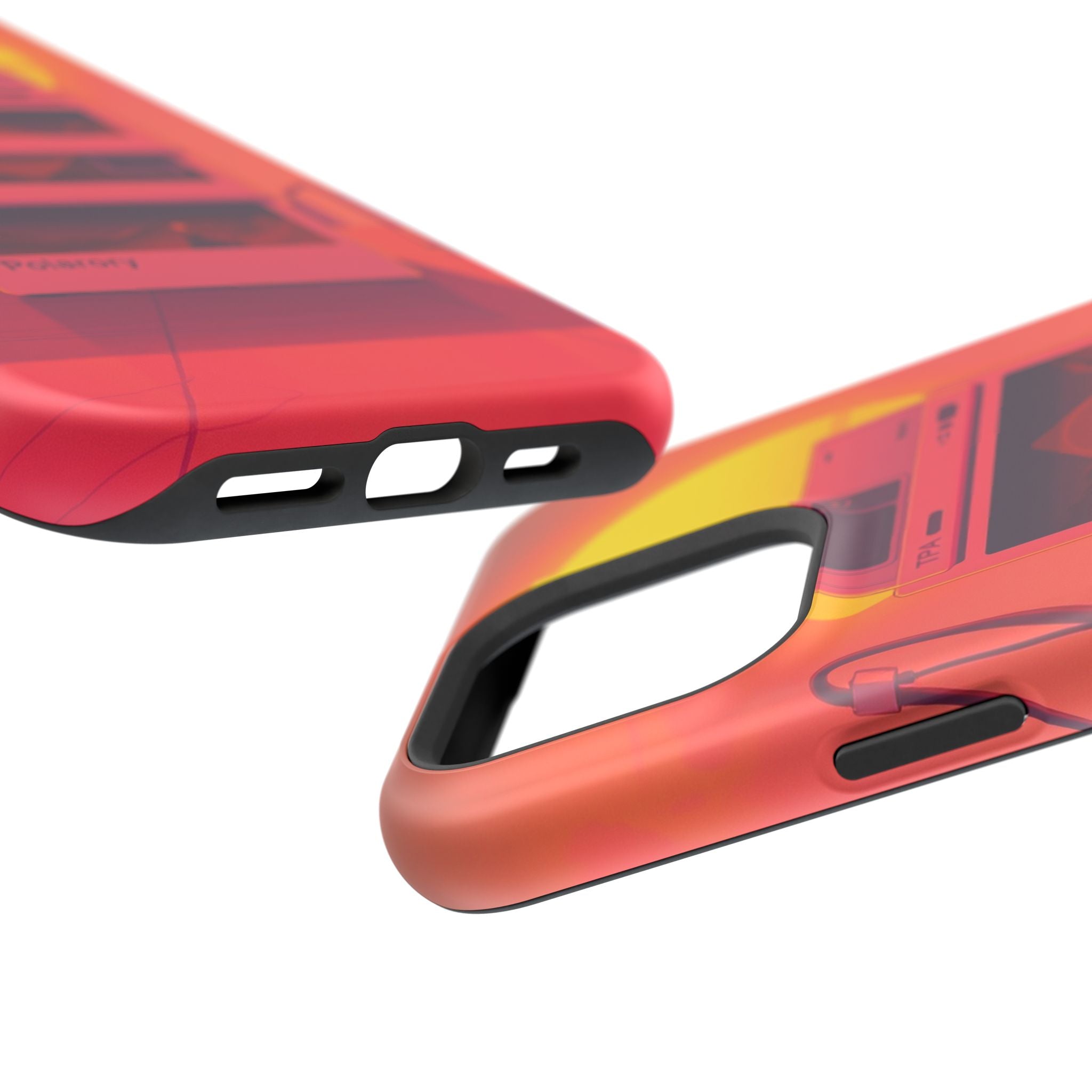 iPhone Polaroid Stack Memory Neon Cyberpunk Slim Everyday Designer Case · iPhone