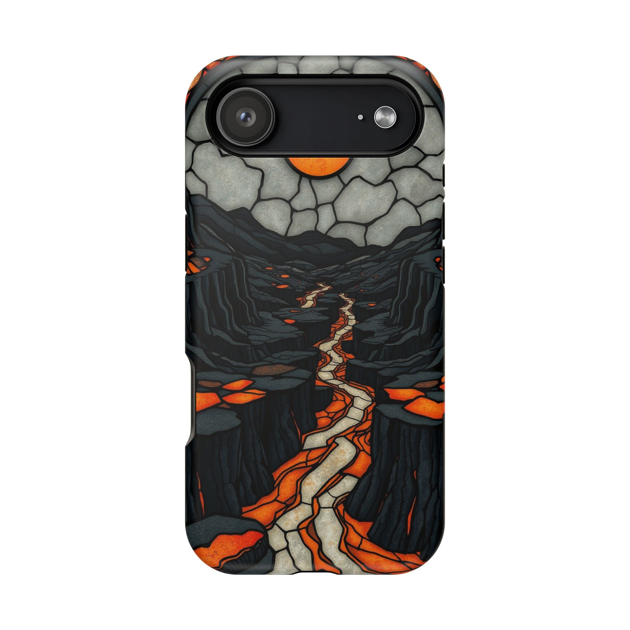 iPhone Charcoal And Copper Lava Field Slim Everyday Designer Case · iPhone Case