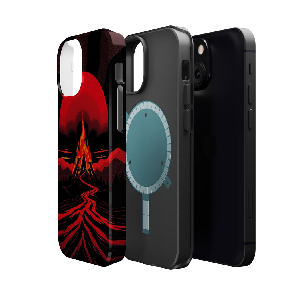iPhone Black And Crimson Wildfire Glow Slim Everyday Designer Case · iPhone Case