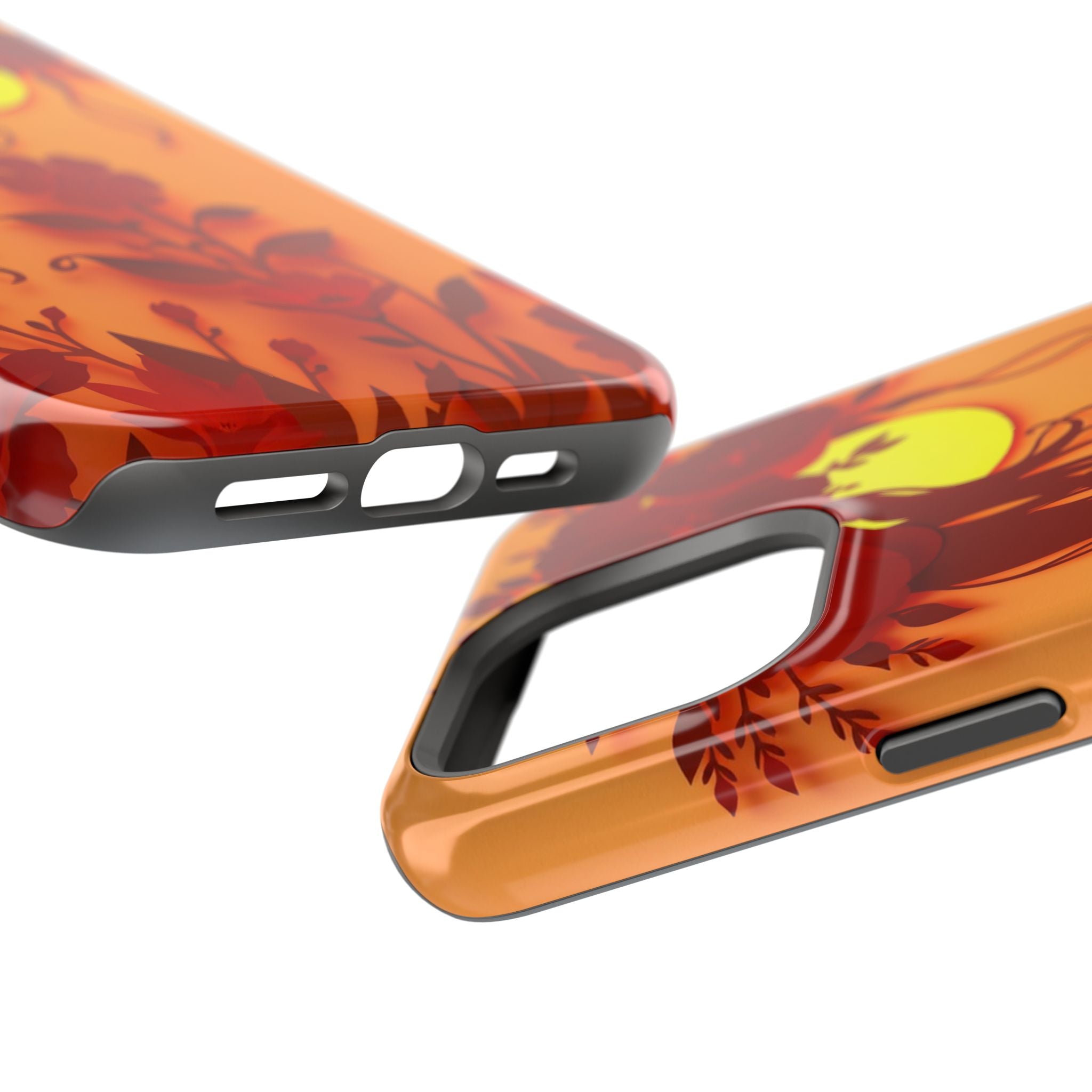 iPhone Sunset Amber And Peach Floral Crown Slim iPhone Everyday · iPhone Case
