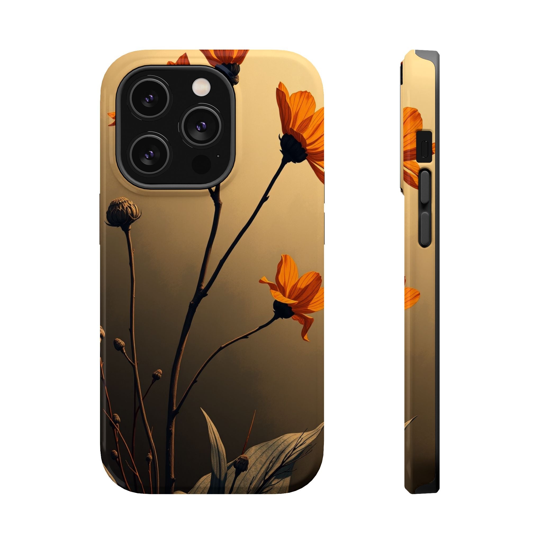 iPhone Burnt Orange And Sand Botanical Illustration Gal Slim Snap Case · iPhone