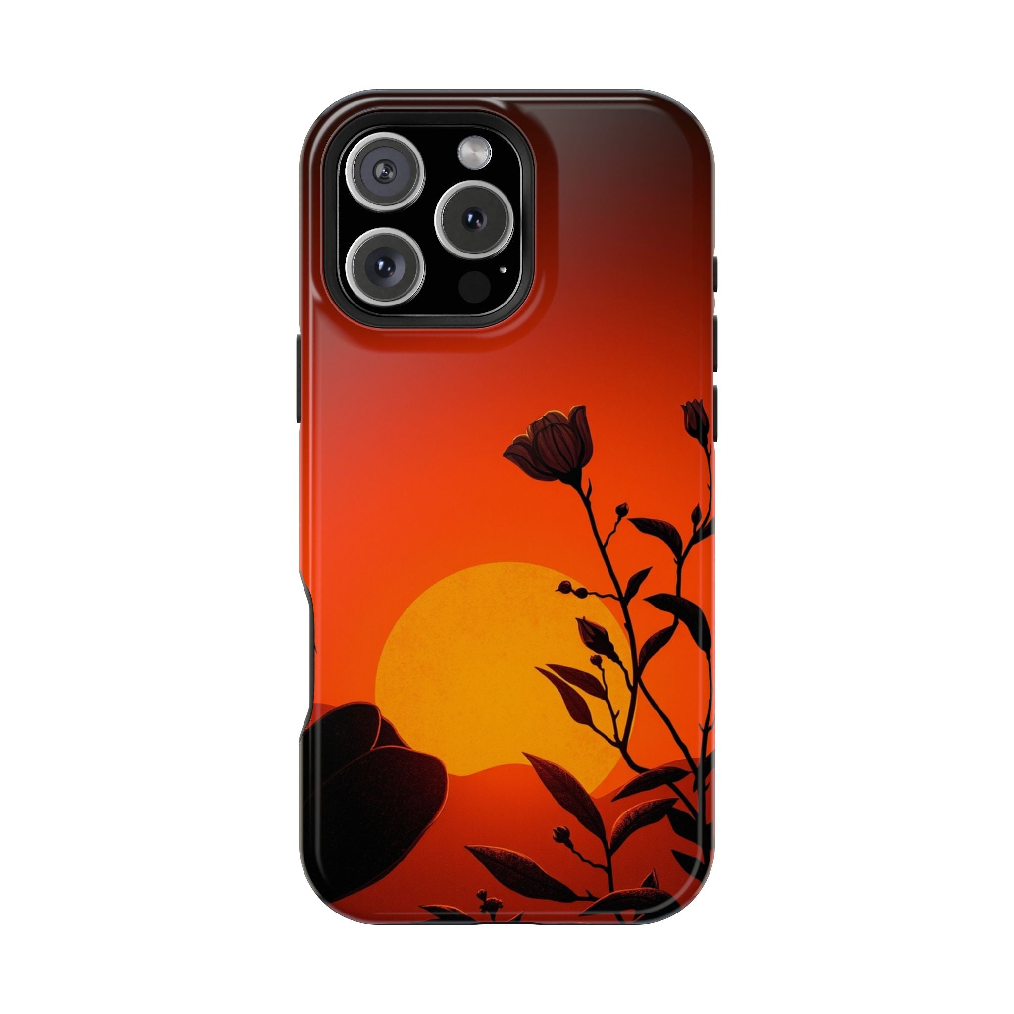 iPhone Bloom and Leaf Dark Gothic Ink Slim Everyday Designer Case · iPhone Case