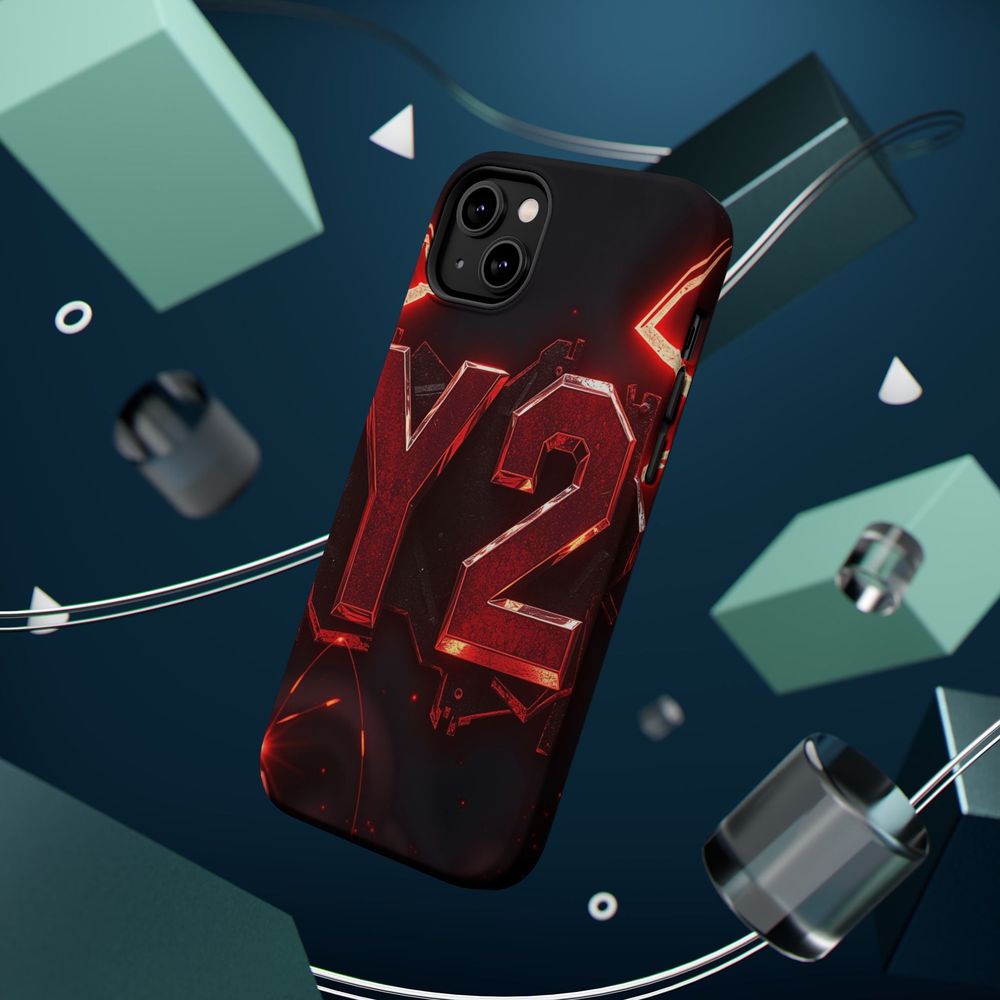 iPhone Y2K Holographic Bold Art Slim Everyday Designer Case · iPhone Case