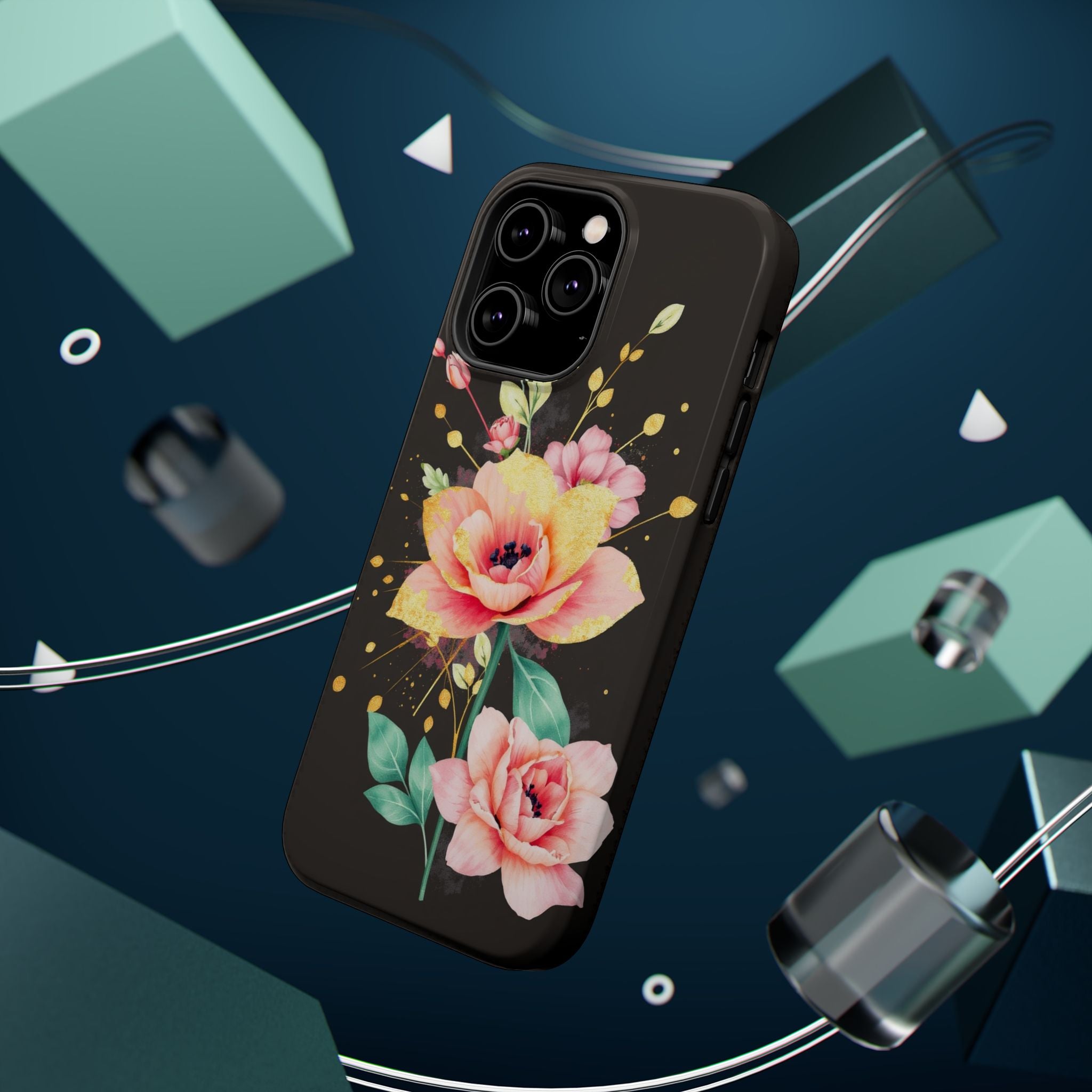iPhone Earthy Floral Watercolor Splash Design Clean iPhone 14 Minimal · iPhone C