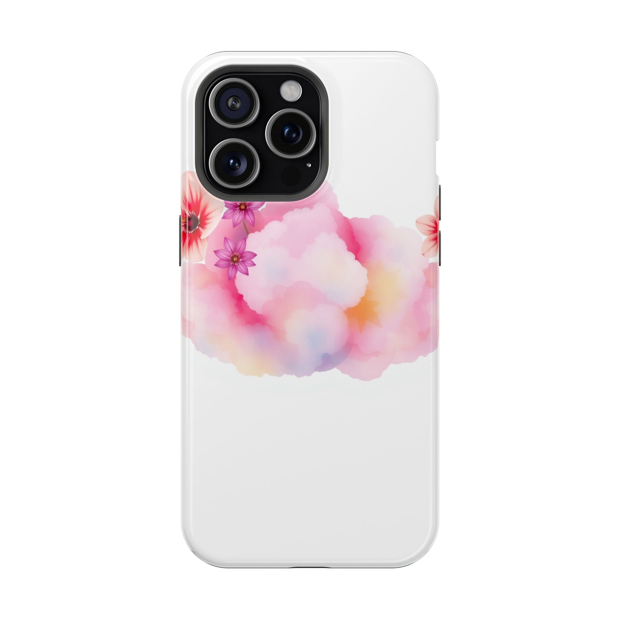 iPhone Pastel Floral Cloud Vibrant Watercolor Carry Case Slim Snap Case · iPhone