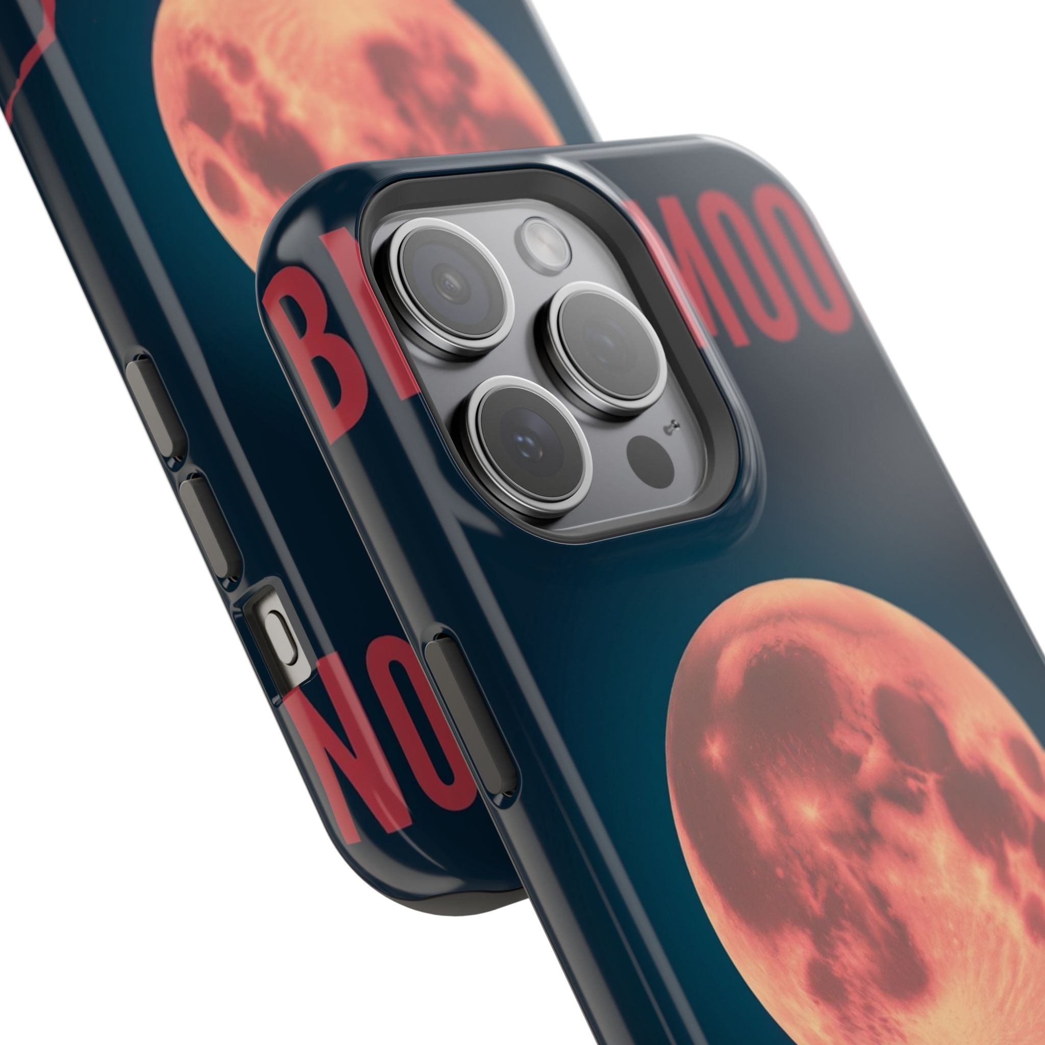 iPhone Blood Moon Rise Vintage Retro Poster Slim Everyday Designer Case · iPhone